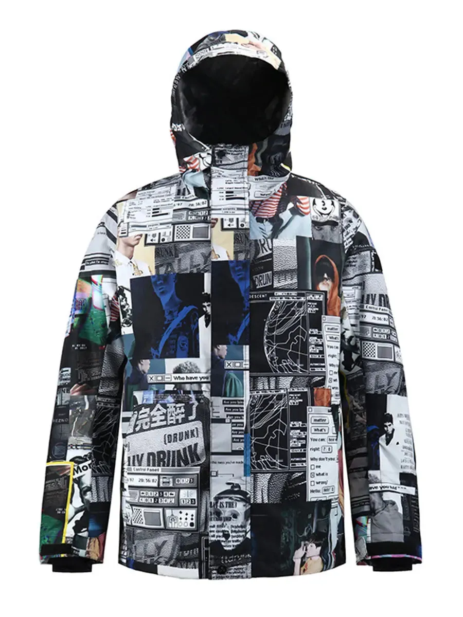 Riuiyele Men Ski Snowboarding Jacket with Thumbhole