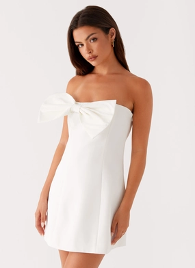 Polished Look Riva Mini Dress - White