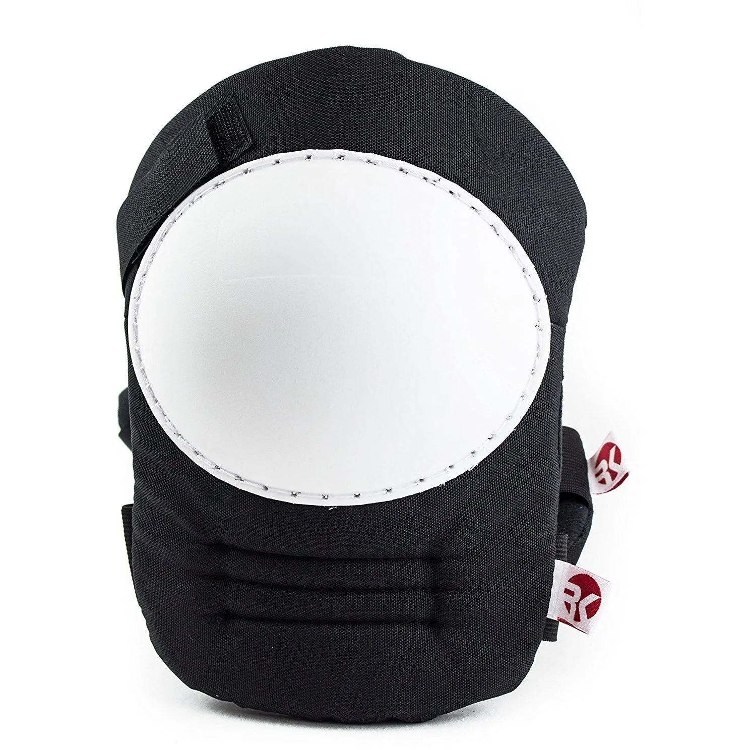 RK Safety Kneepad with White Hard Shell, Stitched Poly Cap