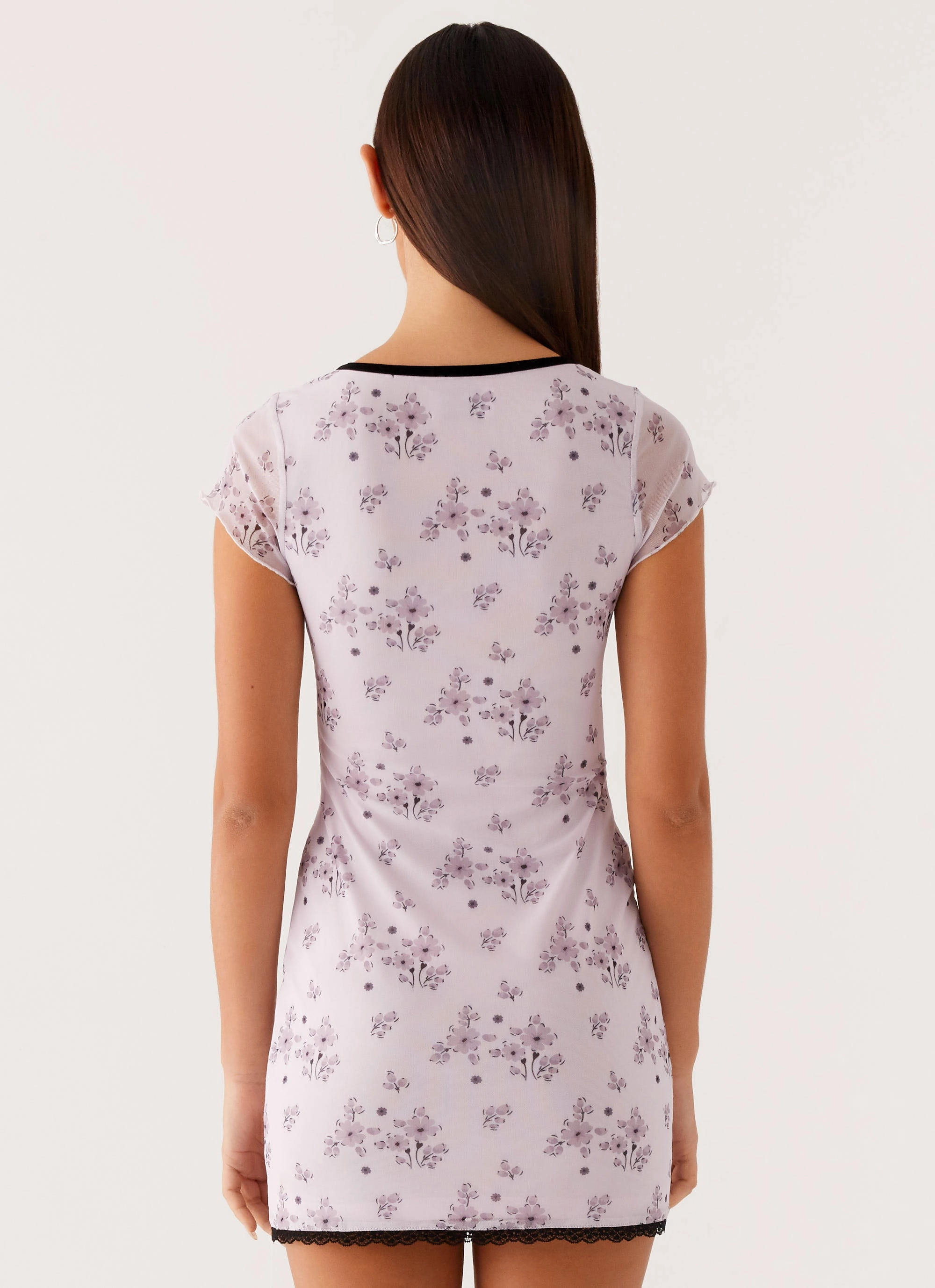 Chic Direction Sequin-Detail Rocca Mini Dress - Lavender Meadow