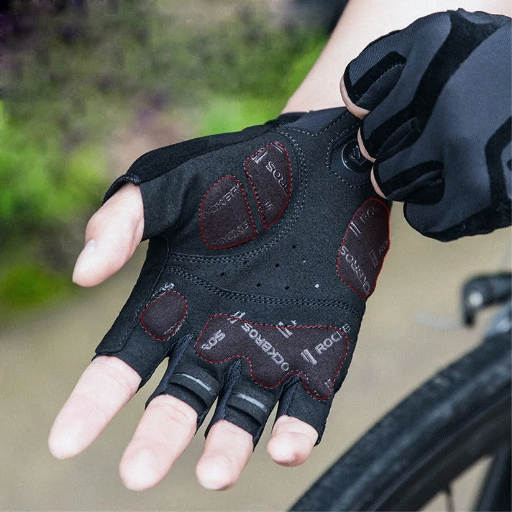RockBros - (1 pair) Size M Unisex Gym Fitness Training Gloves Breathable Non-slip for Strength Training / Boxing / Crossfit - Black