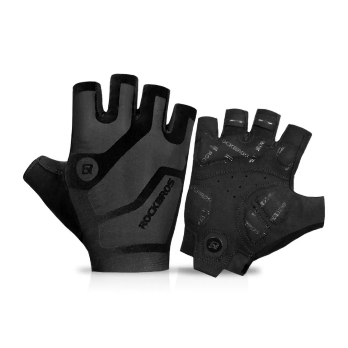 RockBros - (1 pair) Size M Unisex Gym Fitness Training Gloves Breathable Non-slip for Strength Training / Boxing / Crossfit - Black