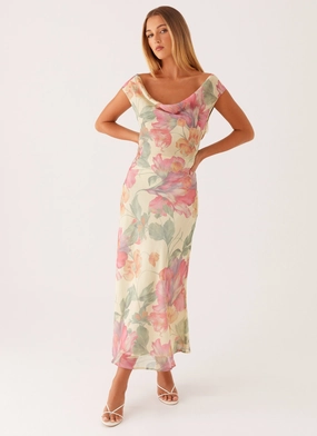 Sunset Look Role Model Maxi Dress - Yellow Peony