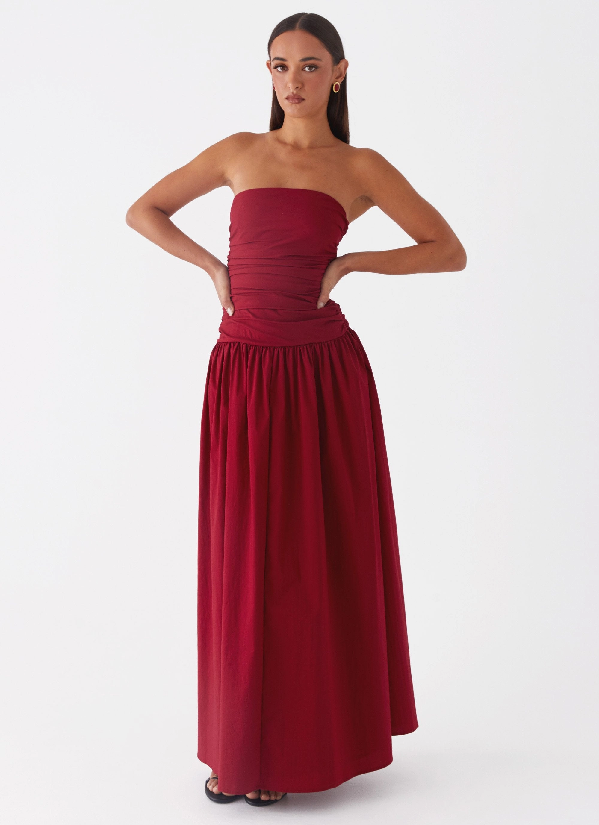 Carmel Maxi Dress - Merlot Cozy Flex