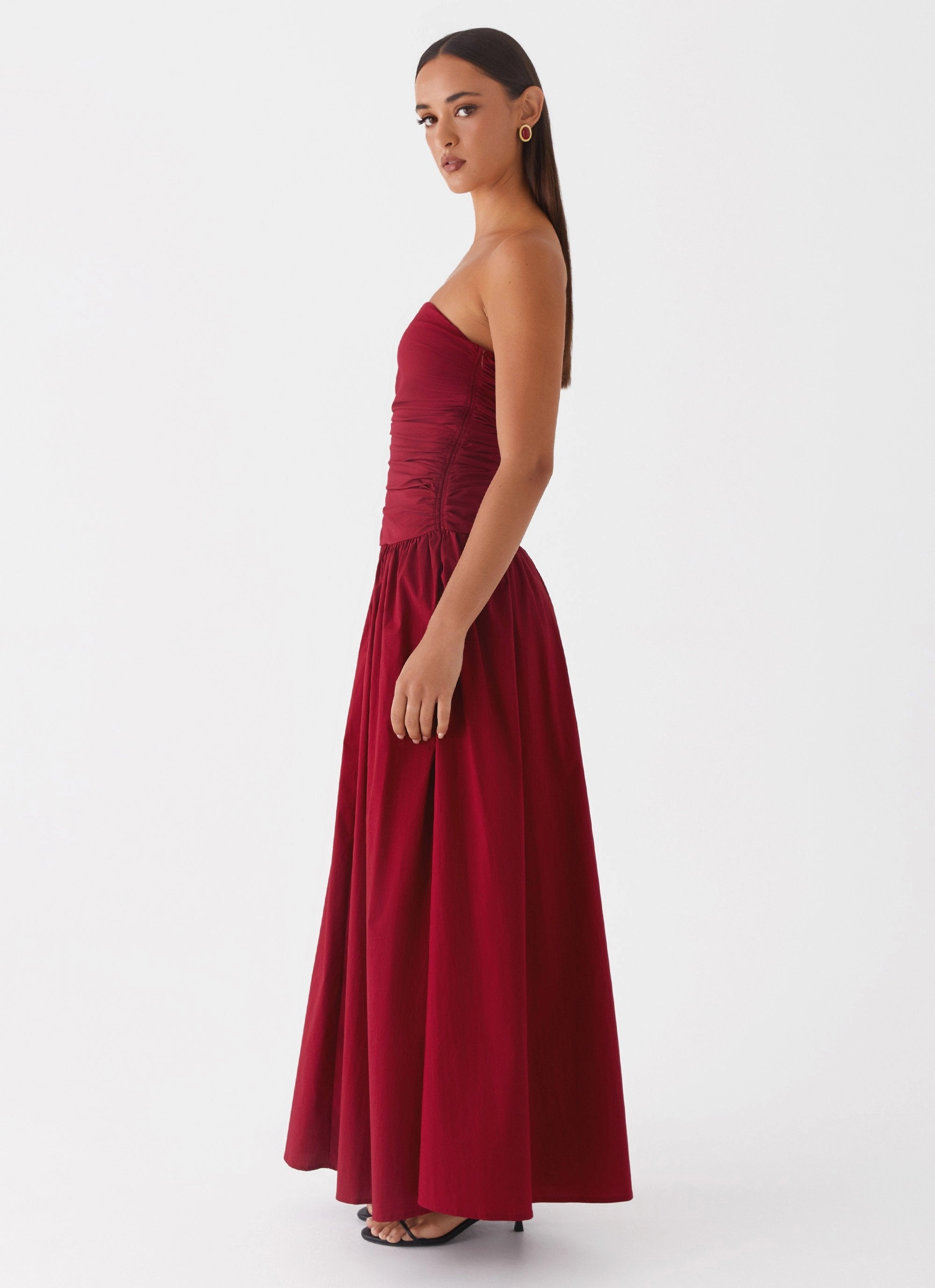 Carmel Maxi Dress - Merlot Bless Glow
