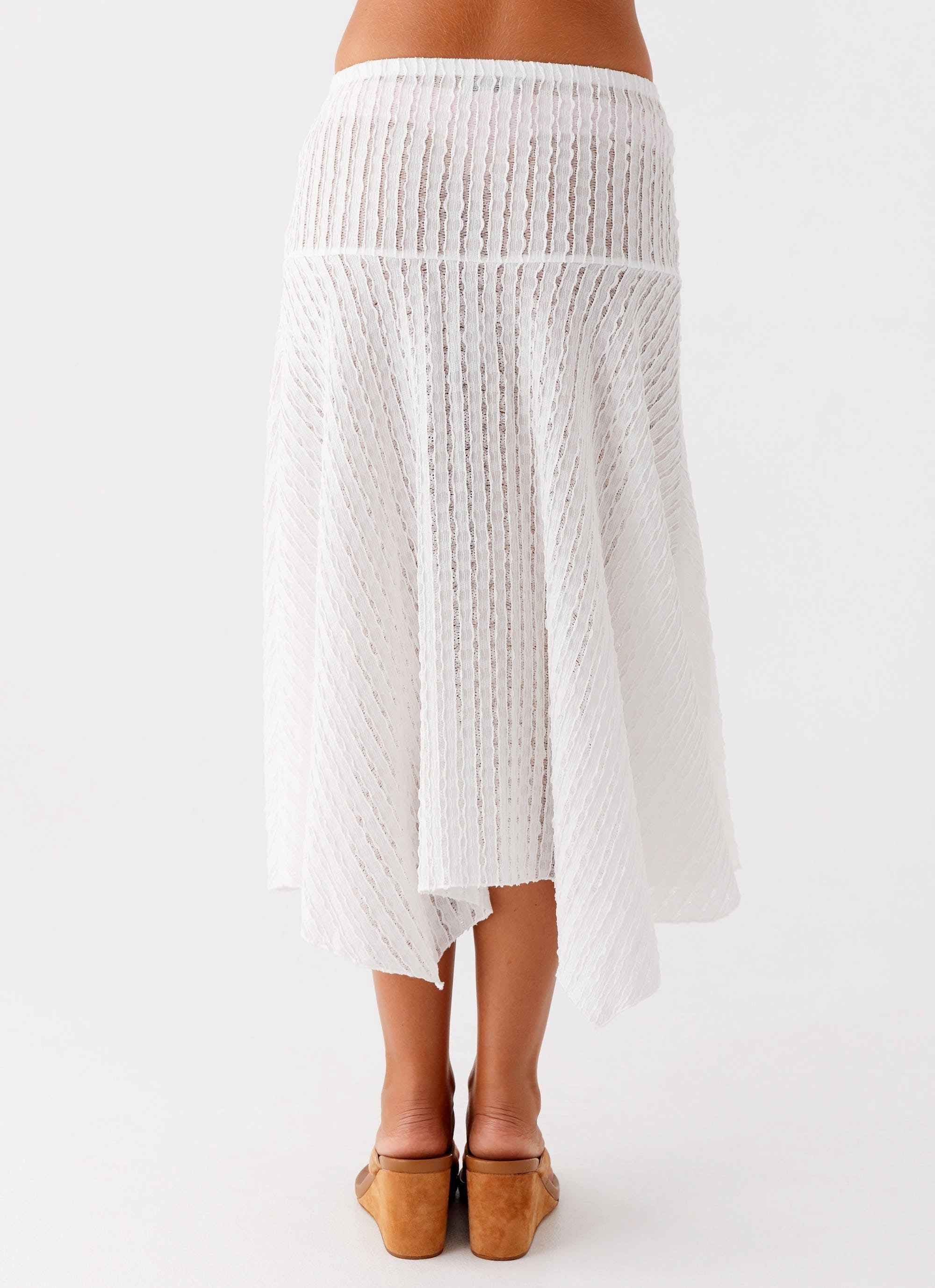 Active Comfort Wear Katta Midi Skirt - Ivory