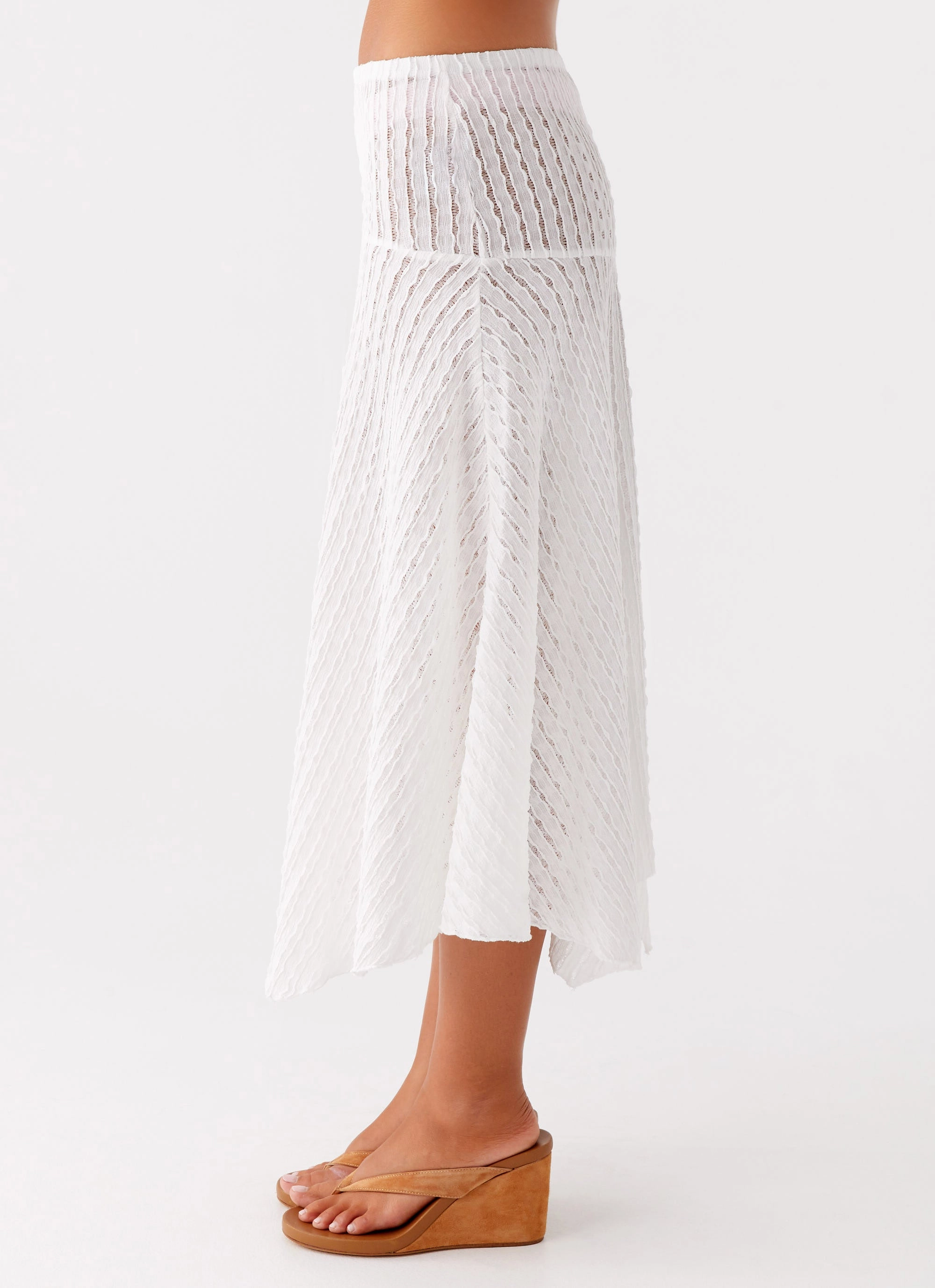 Katta Midi Skirt - Ivory Bootcut shape