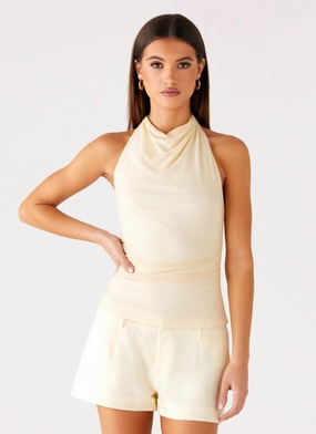 Rosana Halter Top - Butter Warm Hoodie