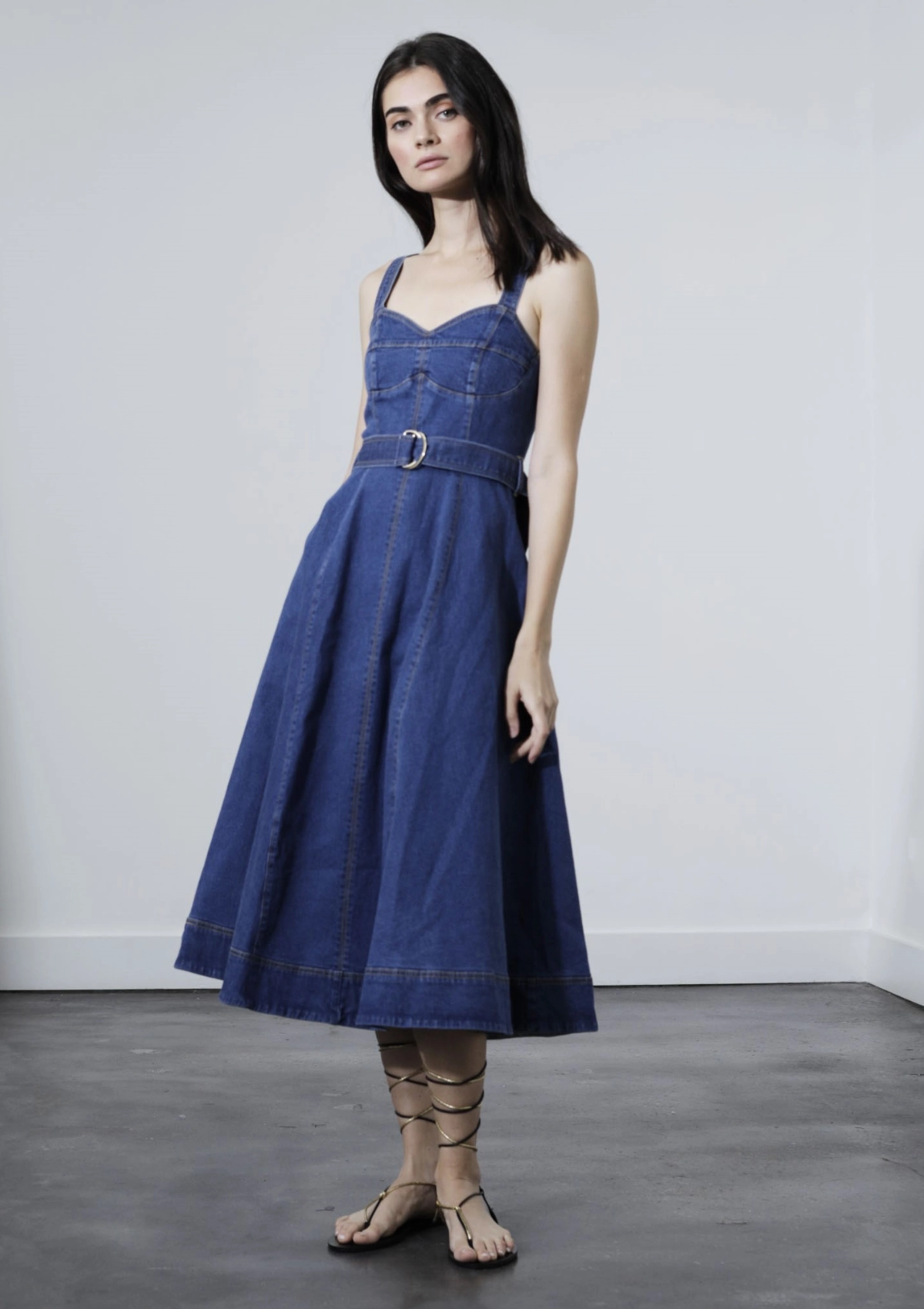Chill Wear Rosanne Midi Denim Dress