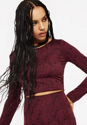 Rosethorn Floral Print Athleisure Sports Crop Top