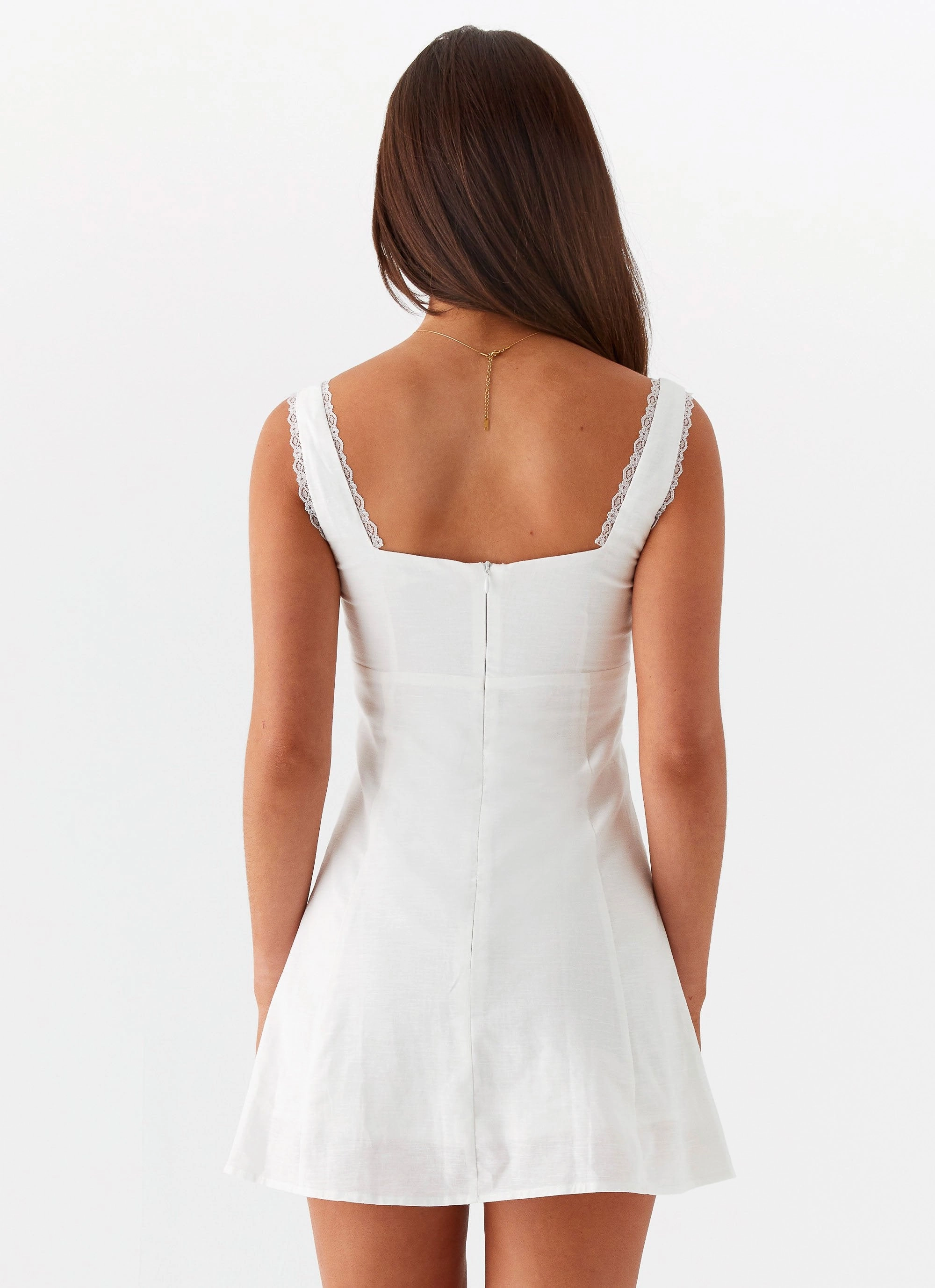 Rowena Mini Dress - White Vintage feel