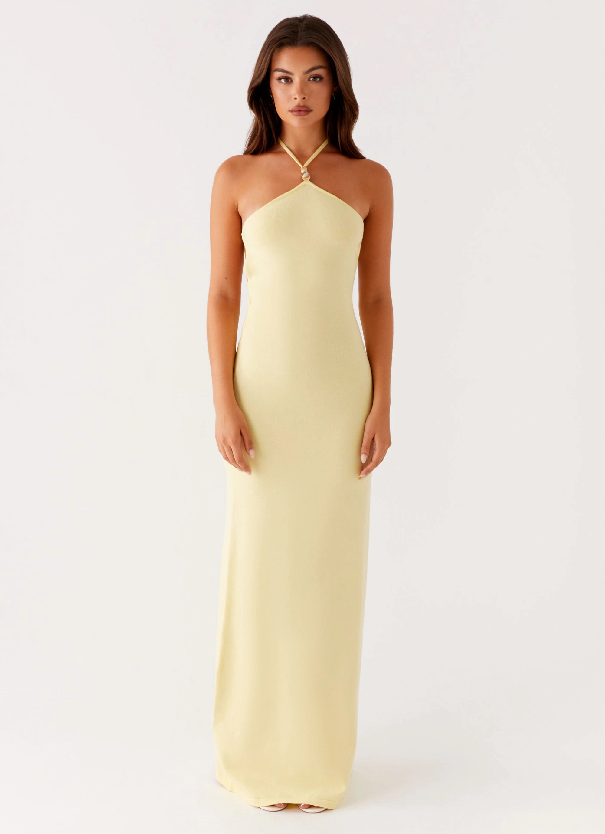 Festival Mood Elisha Knit Maxi Dress - Yellow