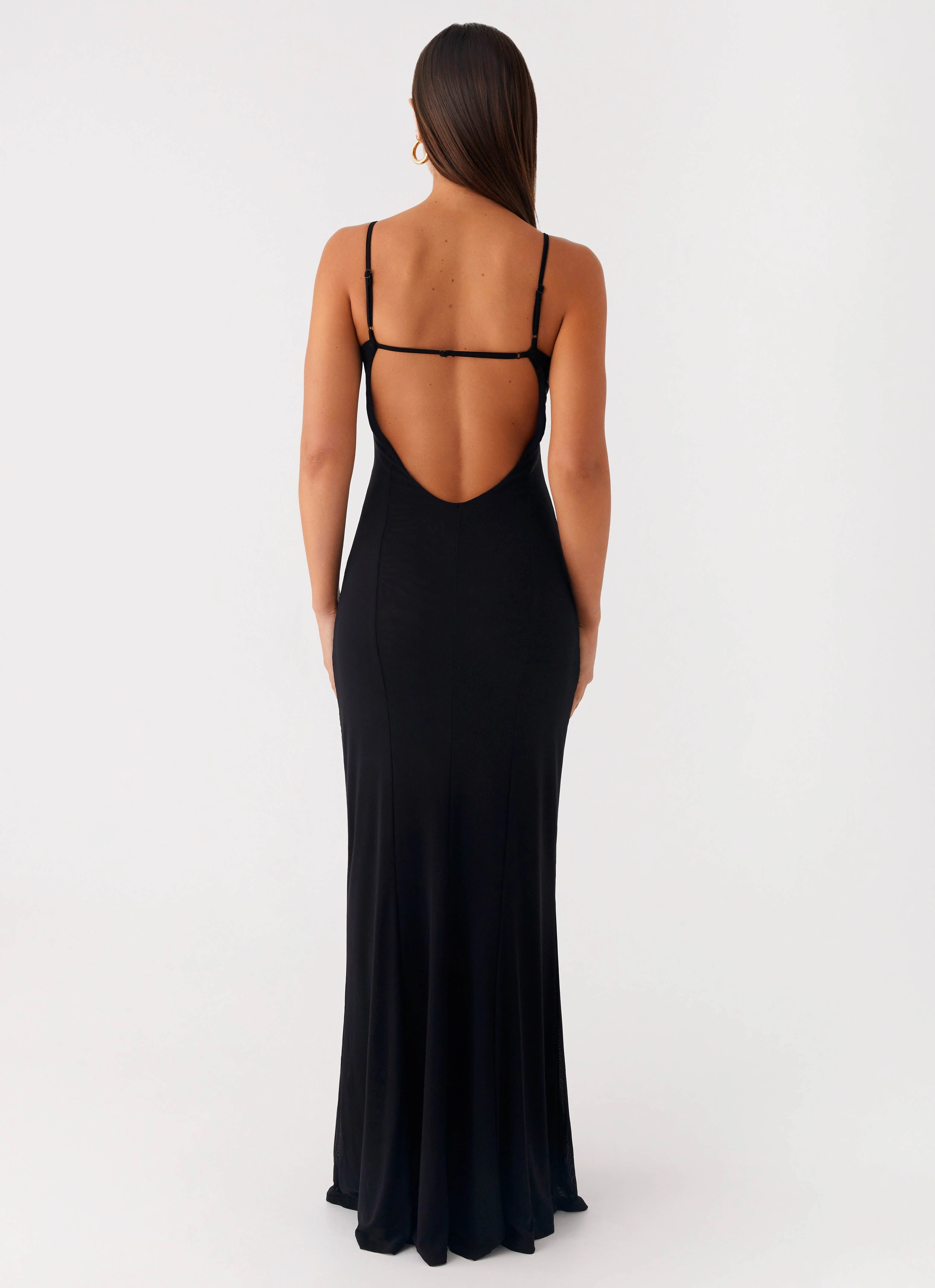 Serene Escape Maxi Dress - Black Polite Vibe Relaxed Waist Fit