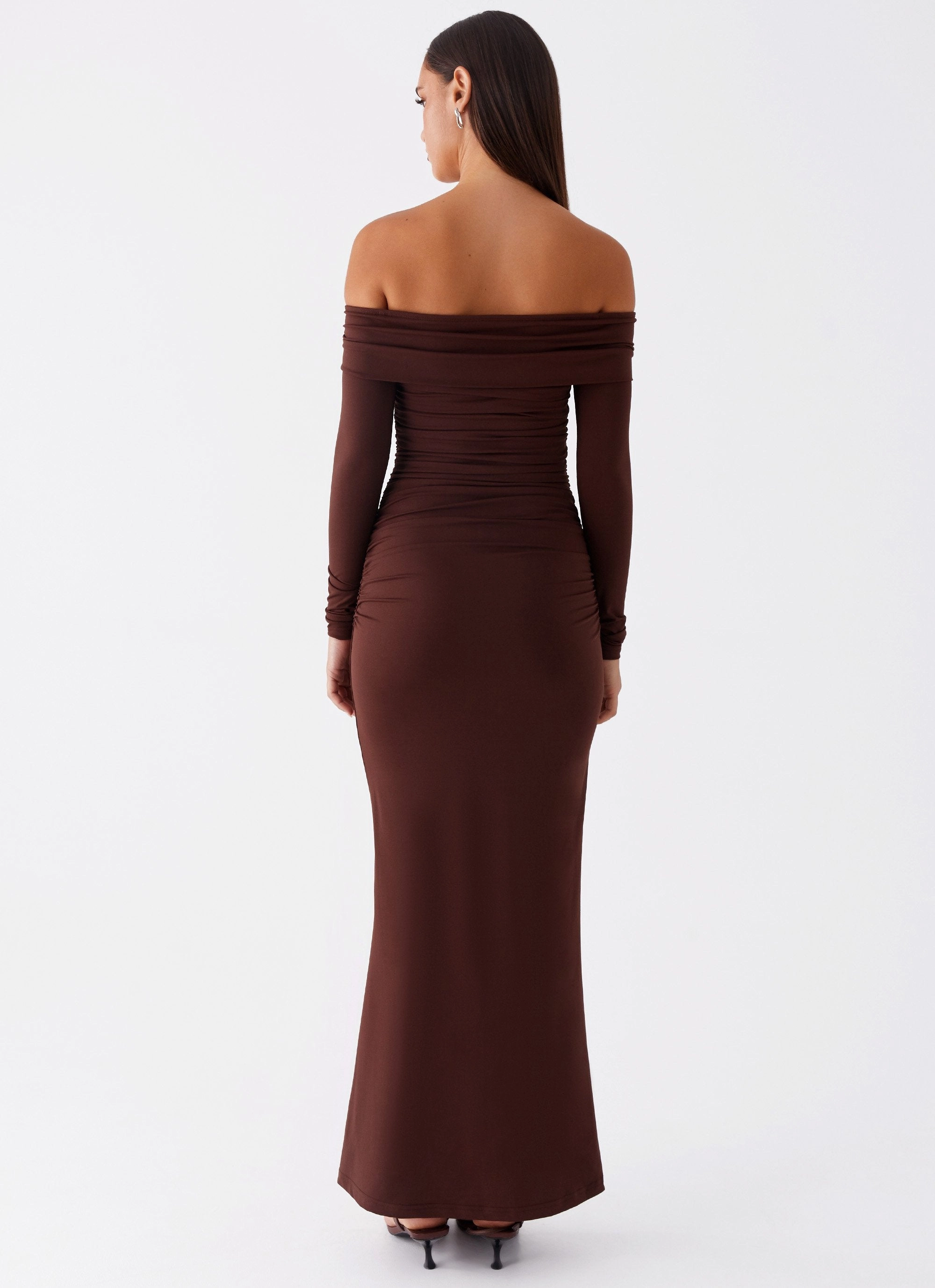 Rudy Long Sleeve Maxi Dress - Chocolate museum visit Feminine Look