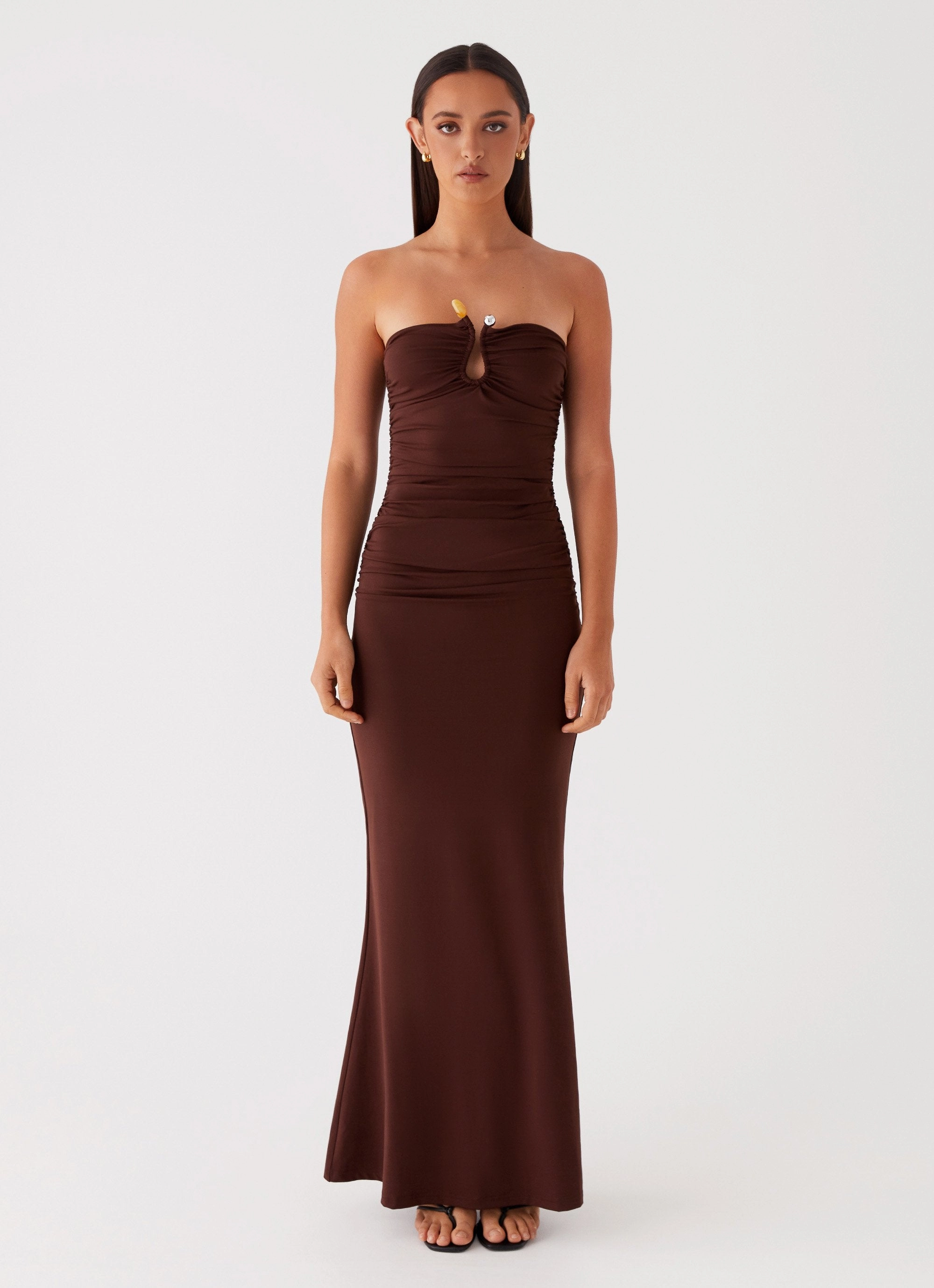 Rudy Maxi Dress - Brown Comfy Look