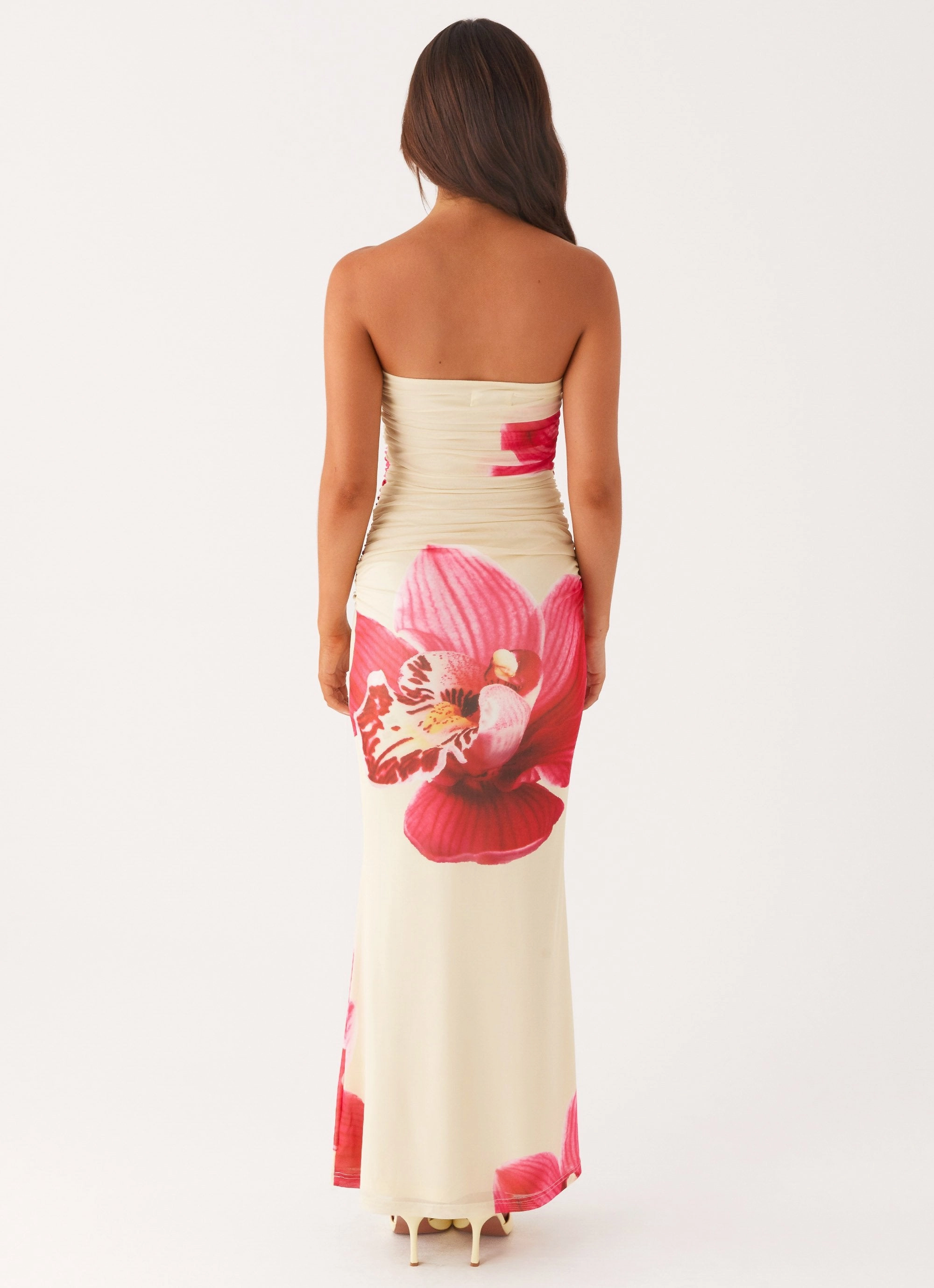 Rudy Maxi Dress - Orchid Yellow Charming Design Calm Tone