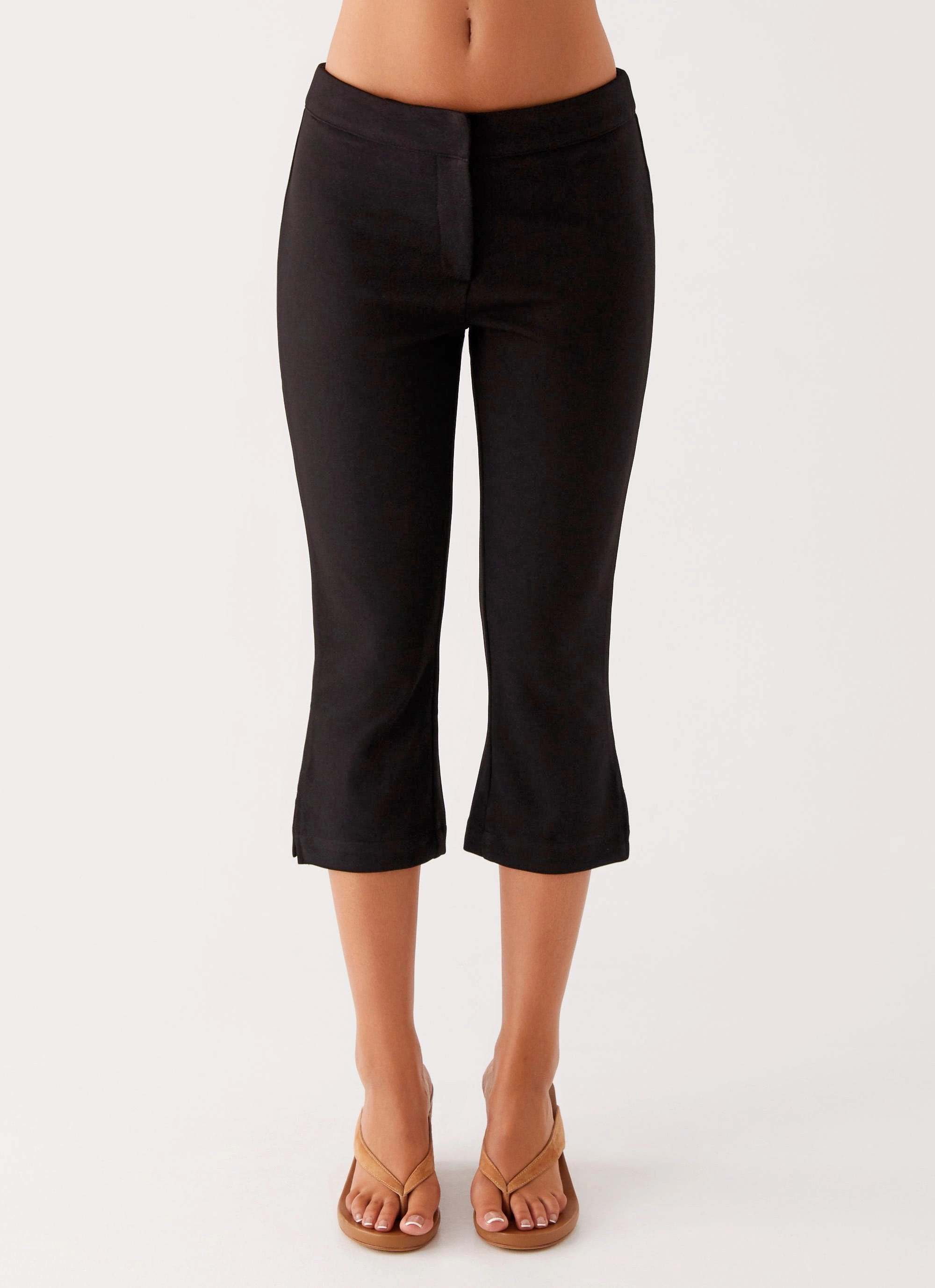 Rue Capri Pants - Black Mesh Panel