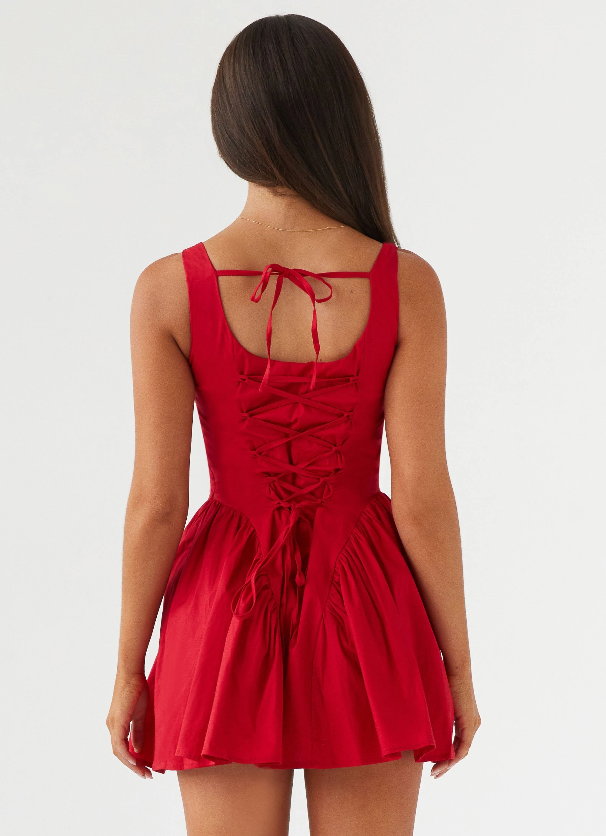 Sassy Soiree Corset Mini Dress - Red Comfortable Shape
