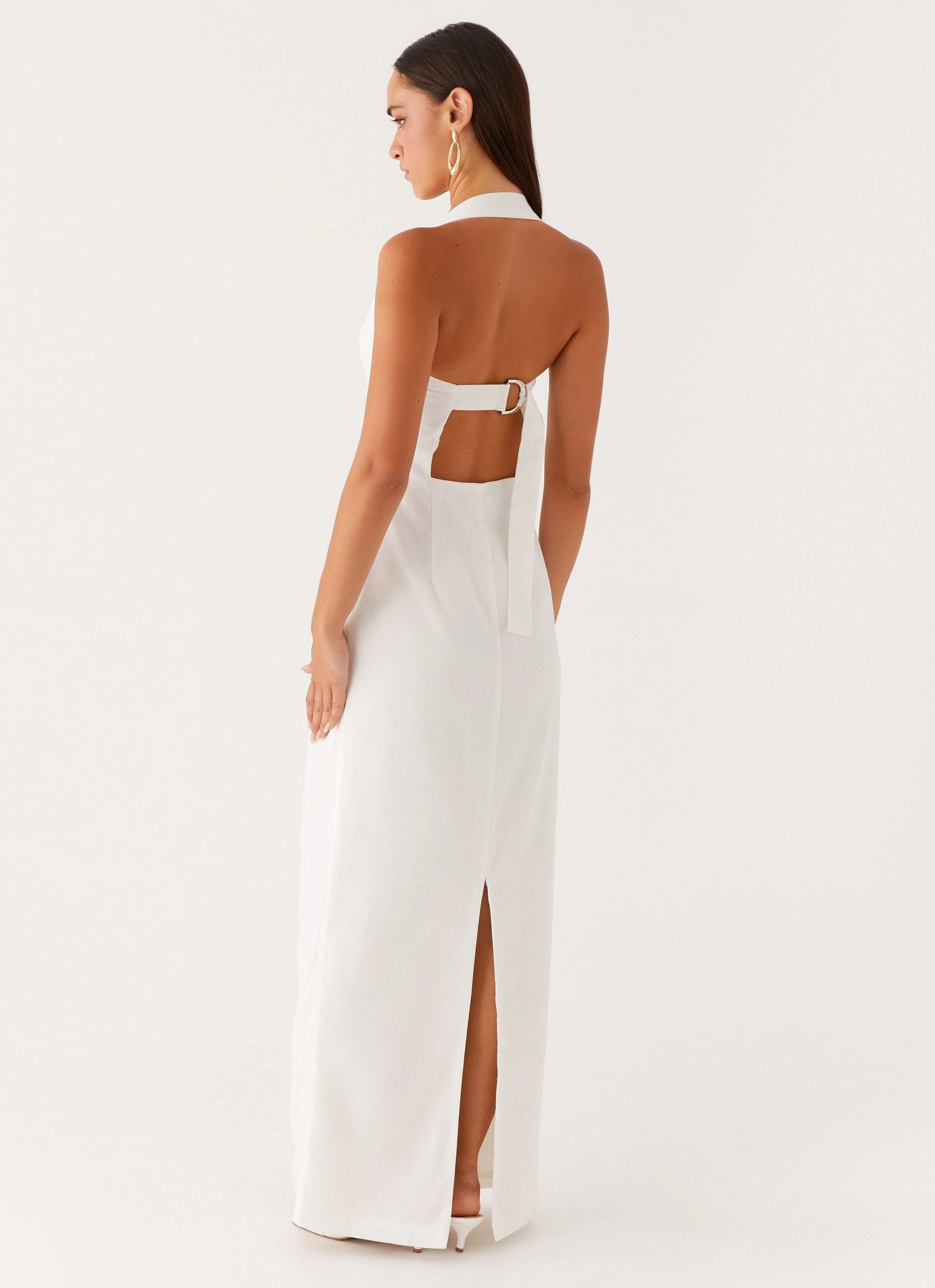 Rumour Has it Maxi Dress - White Polished Look TemperatureRegulatingFabric