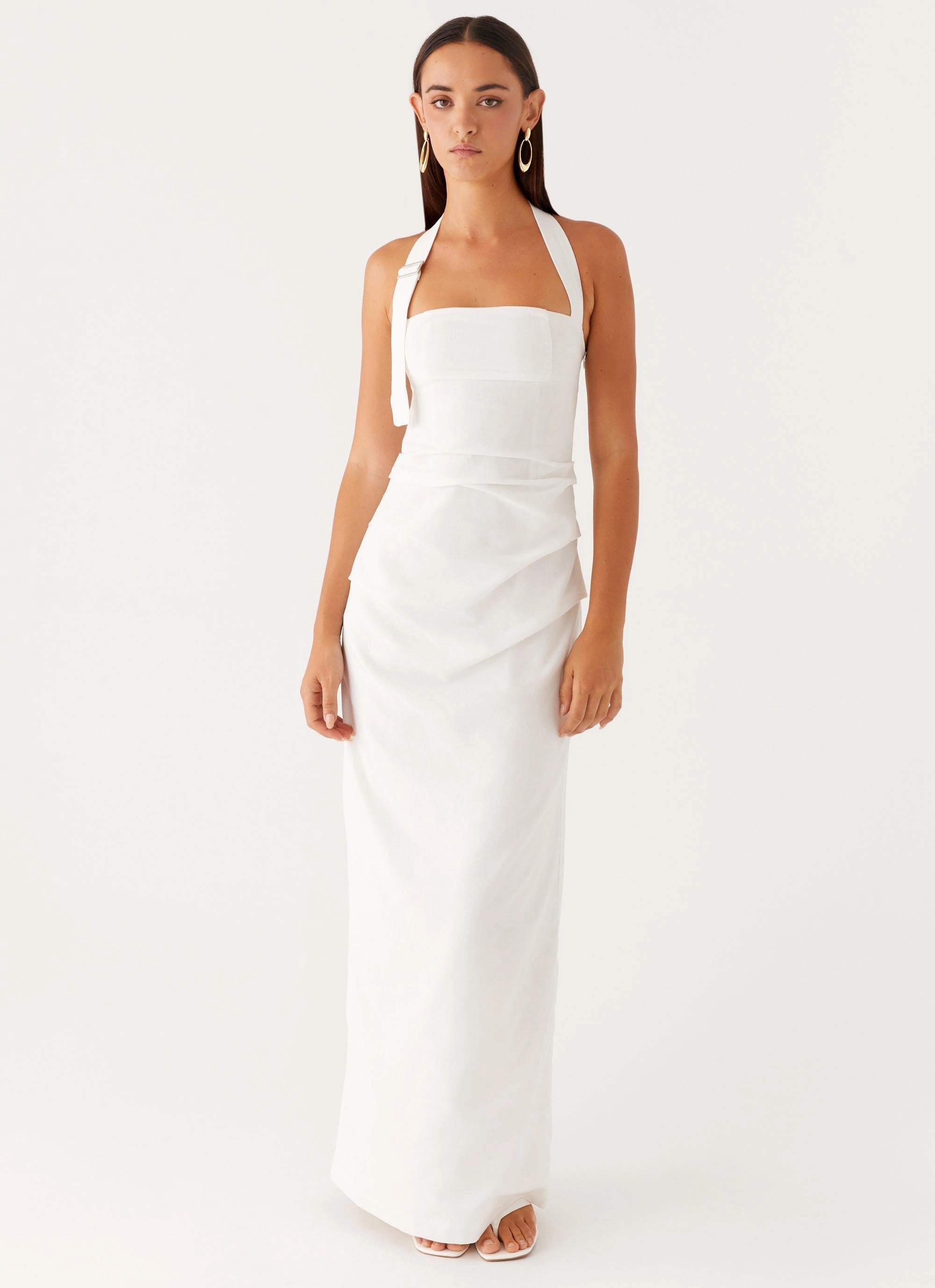 Rumour Has it Maxi Dress - White Mature Glam