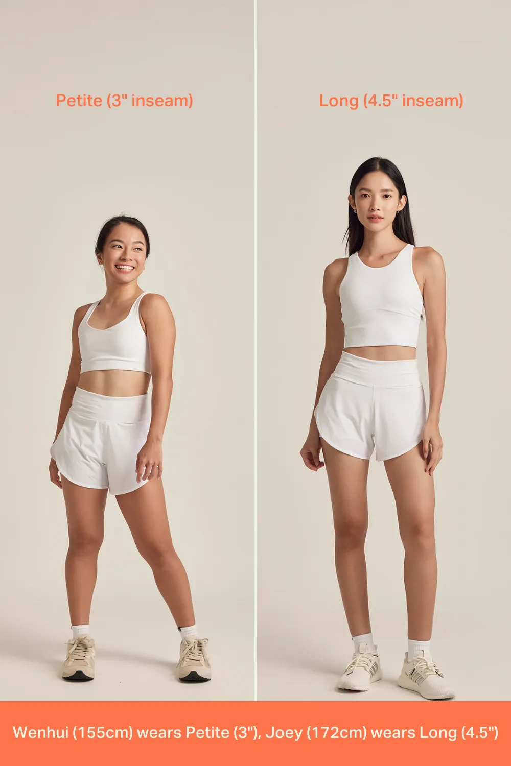 Run Shorts (Petite 3") in Yoghurt [2XL, 3XL only]