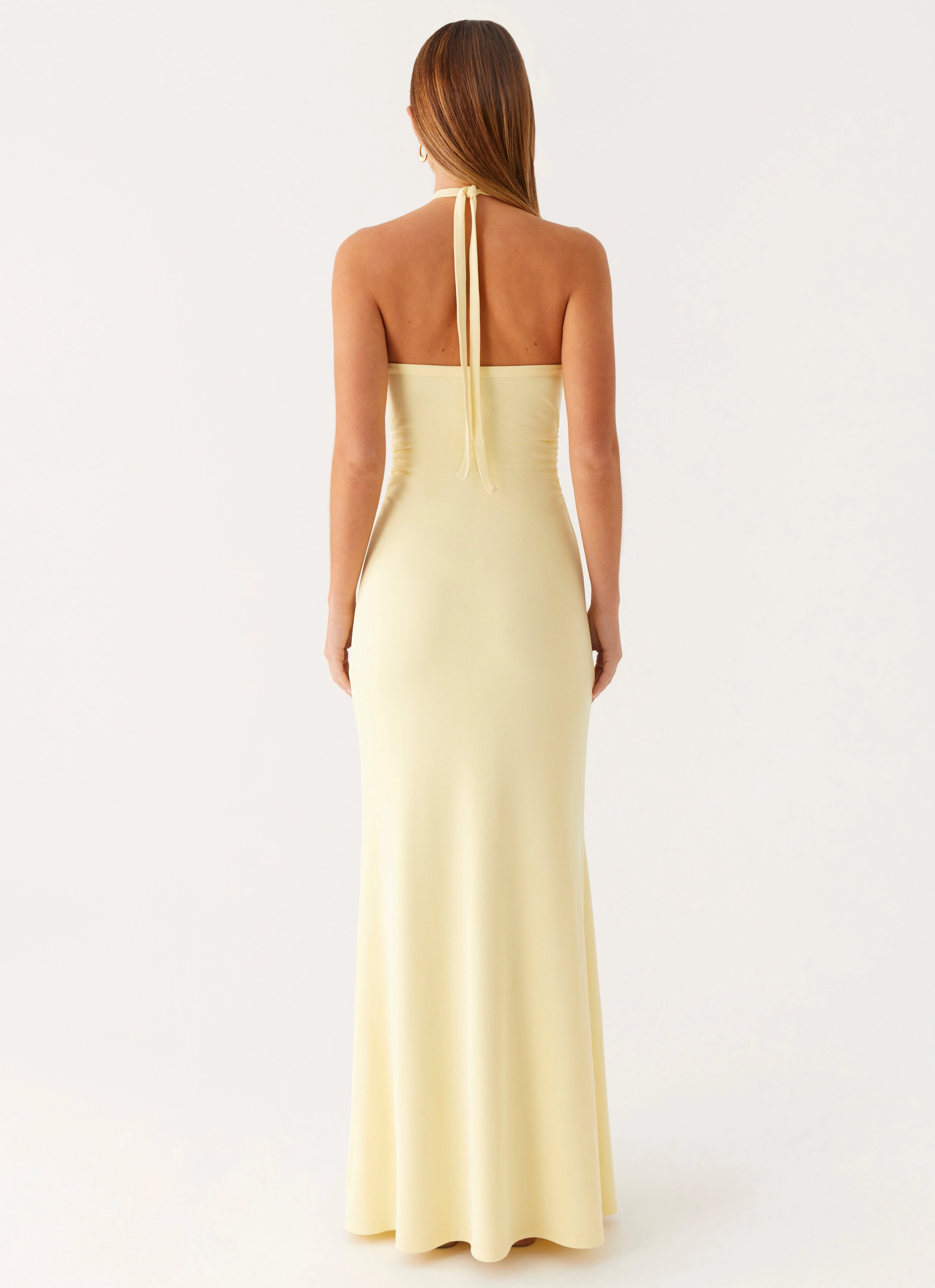 Minimalist Design Sunset Glow Instant Attraction Maxi Dress - Yellow