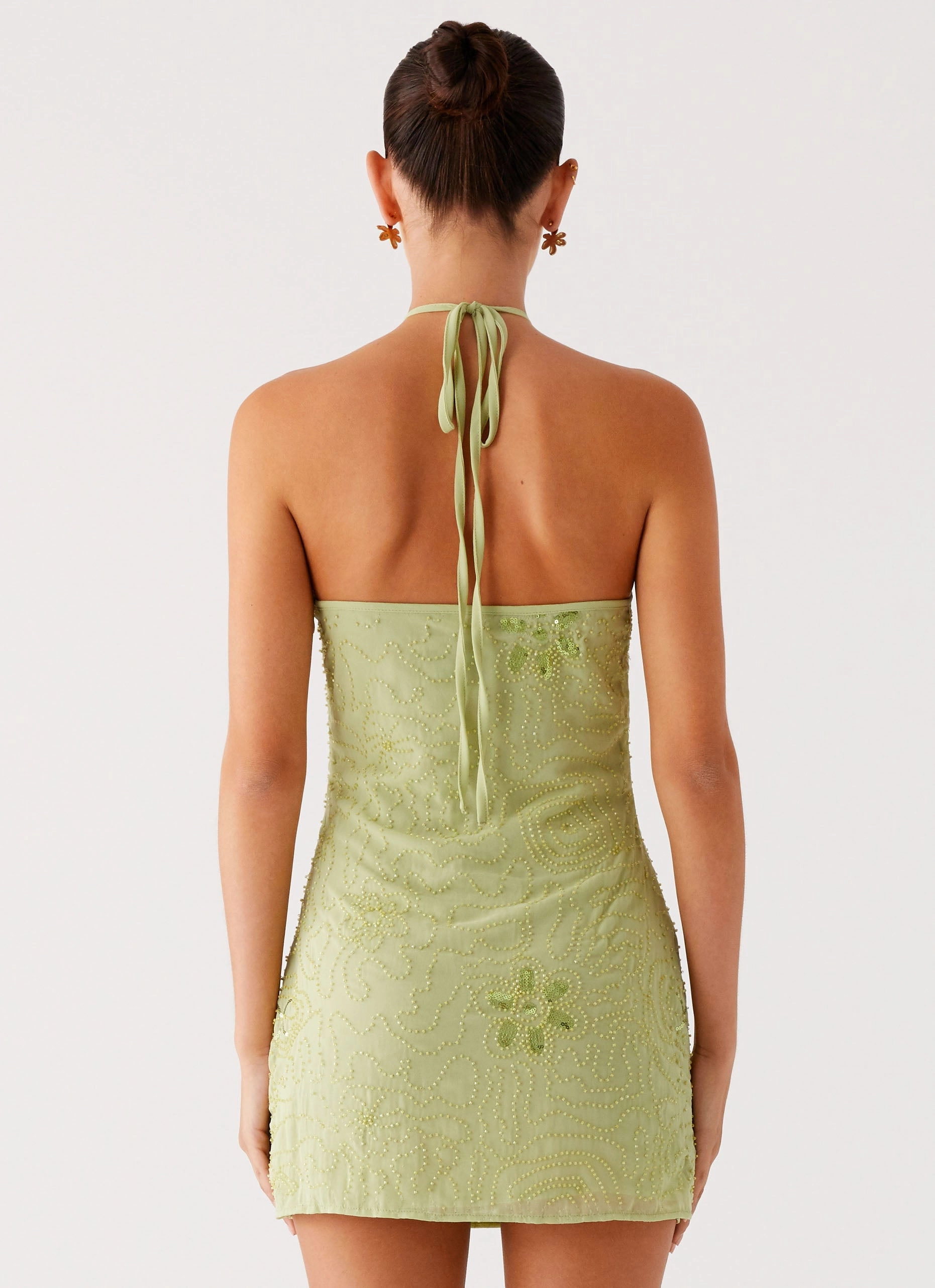 Work Vibe Kiara Beaded Mini Dress - Mint