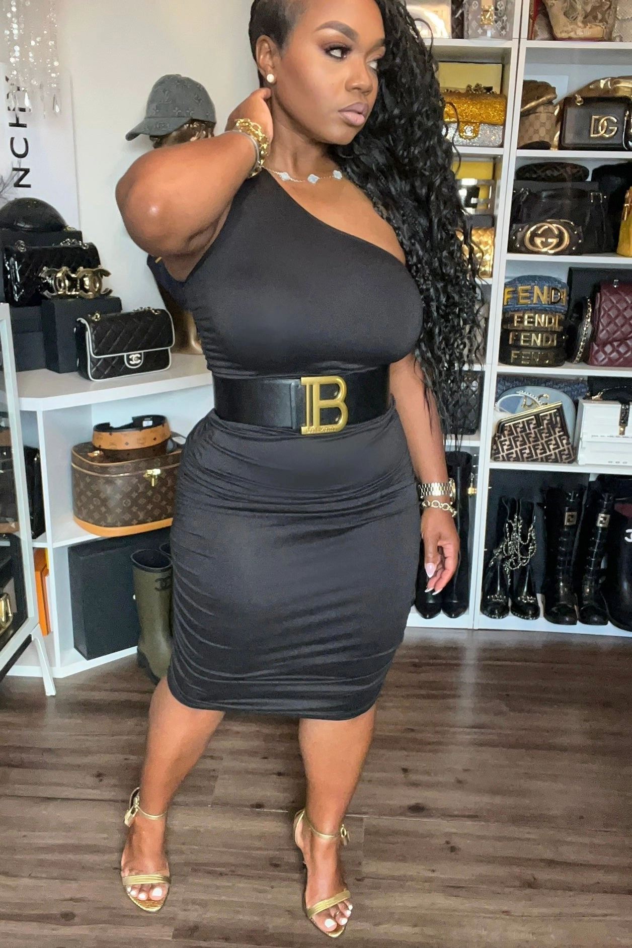 Carla Ruched And Ready One Shoulder Bodycon Dress Trend-Inspired