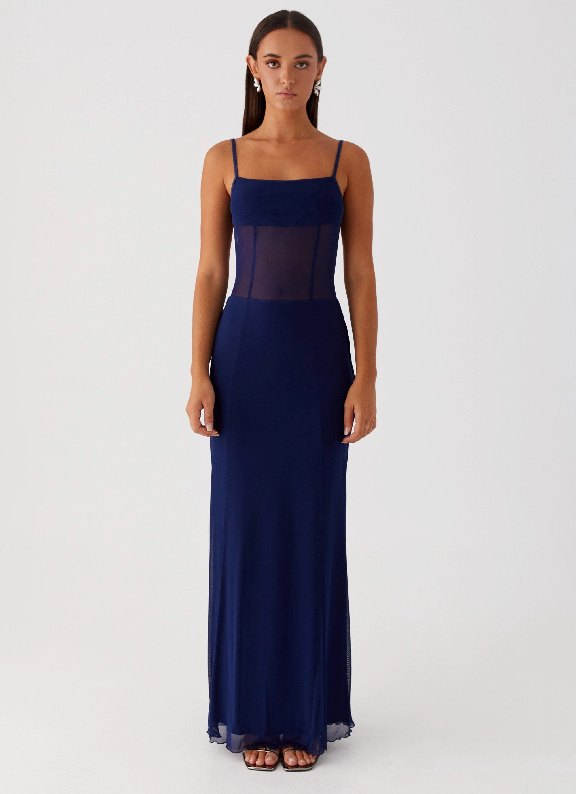 Miranda Maxi Dress - Navy Luxe Comfort Light Silhouette