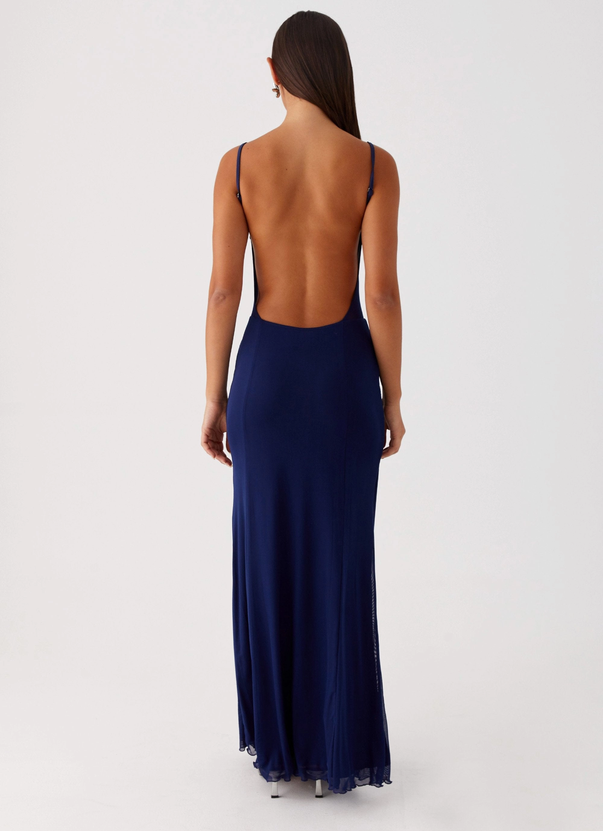 Miranda Maxi Dress - Navy Year Round Basic Warm