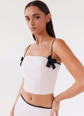 Rushing Back Crop Top - Mauve Double Buttons