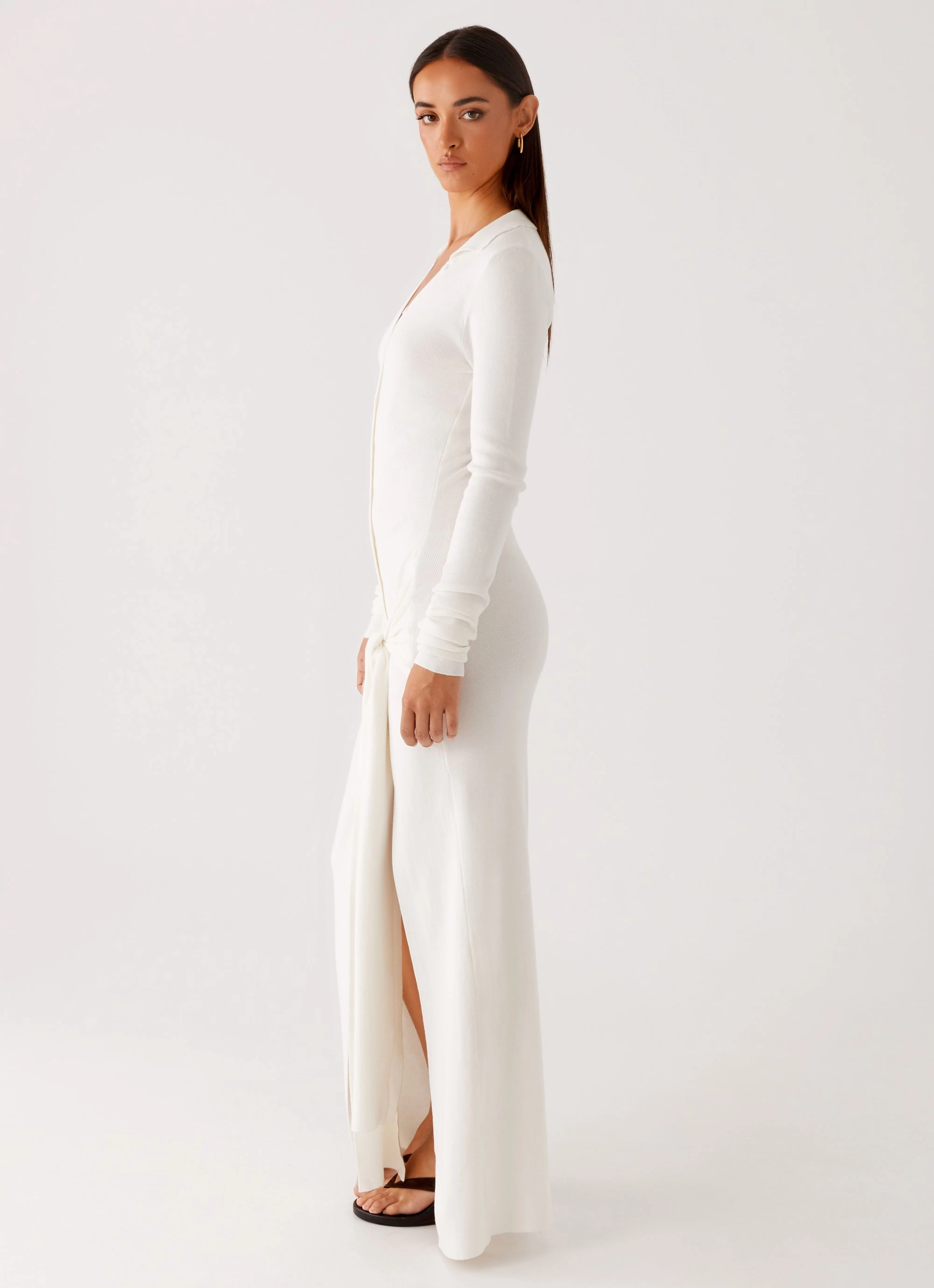Silky Form Seasonal Comfort Sabetha Knit Maxi Dress - White