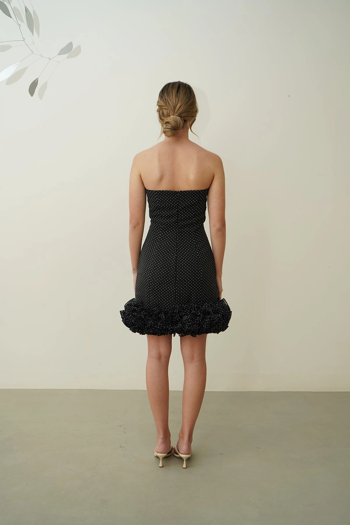 Casual Style Sable Chaud Dotted Dress