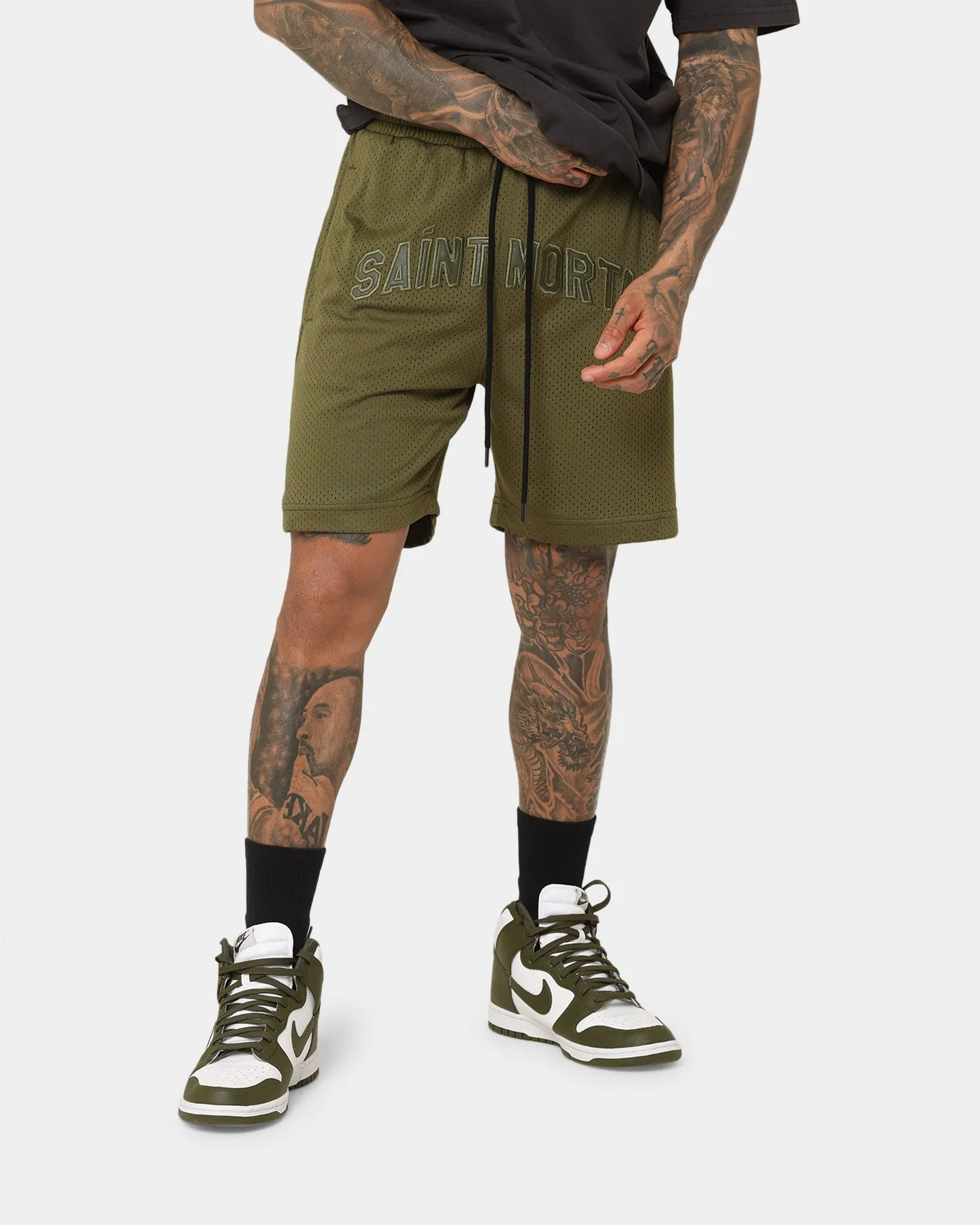 Saint Morta Kingdom Basketball Shorts Army Green