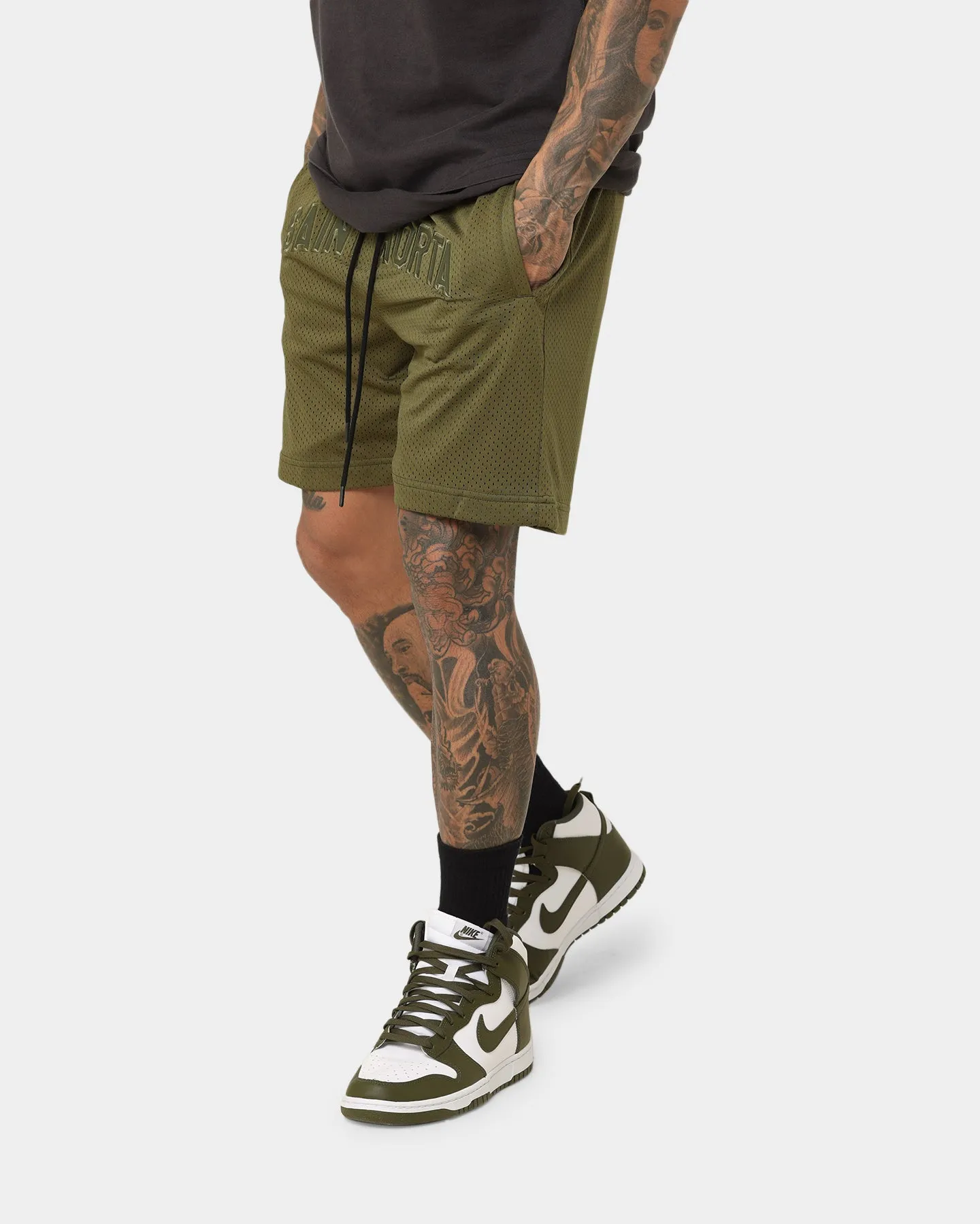 Saint Morta Kingdom Basketball Shorts Army Green