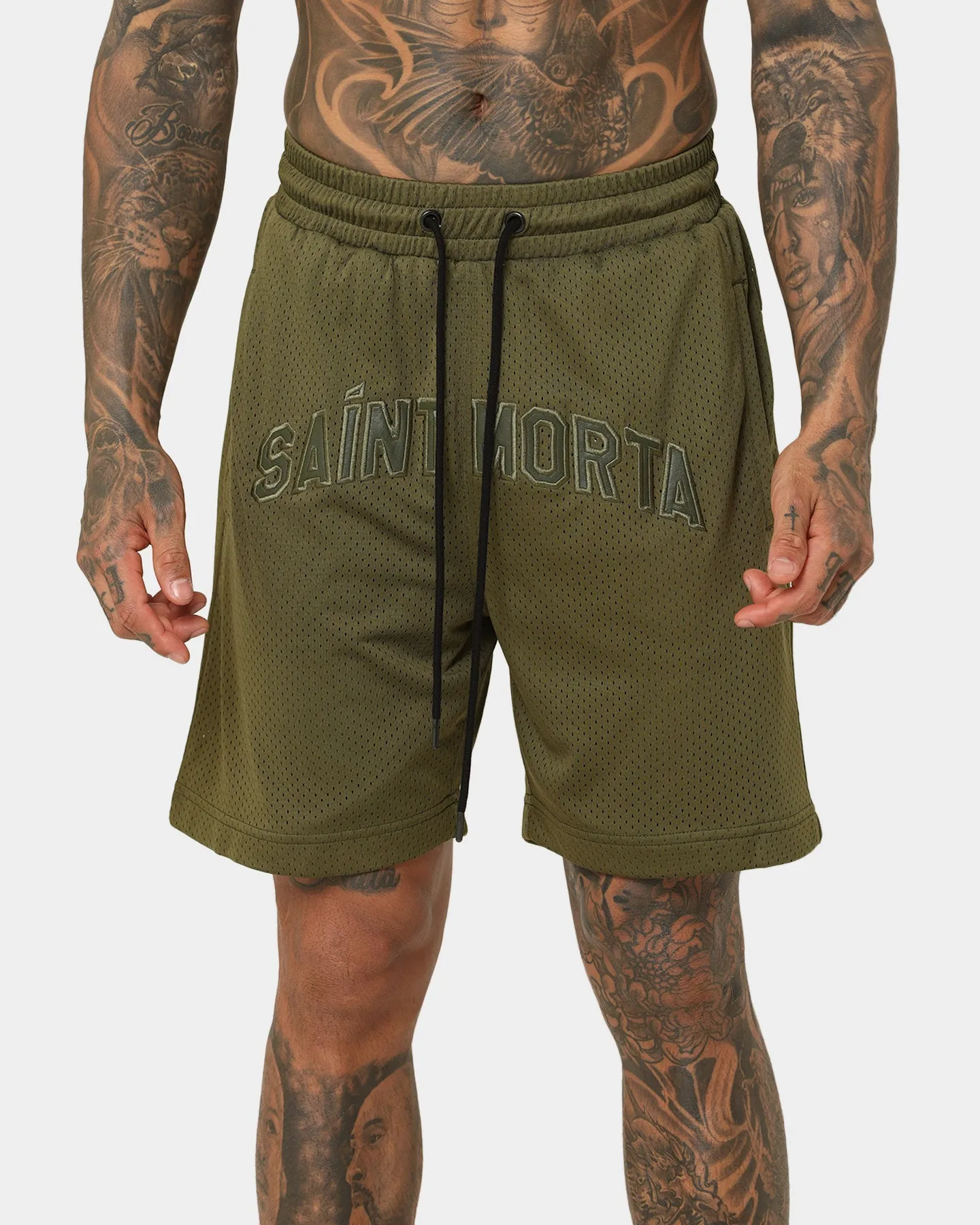 Saint Morta Kingdom Basketball Shorts Army Green