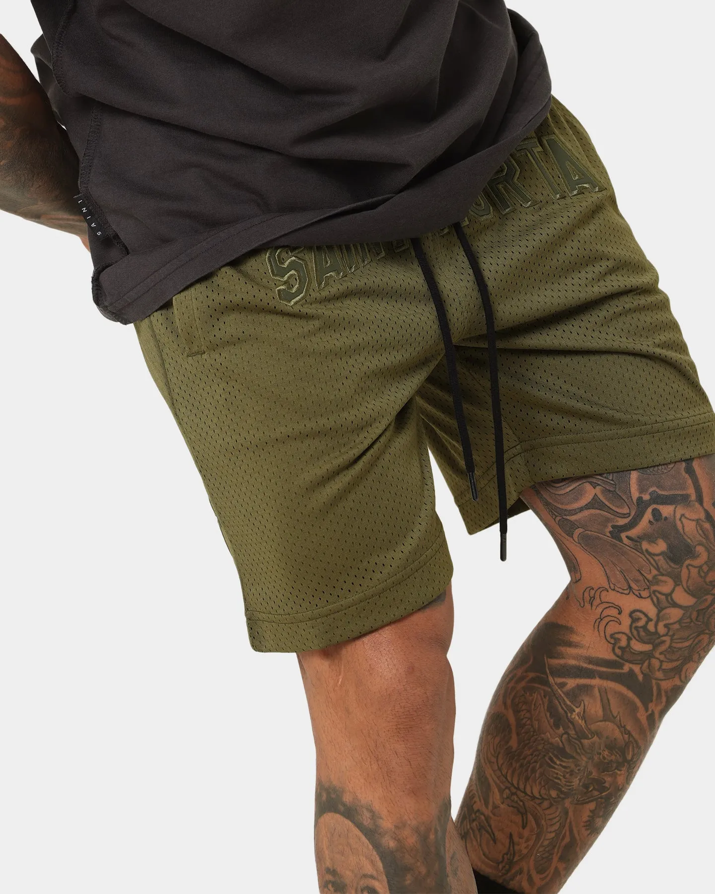 Saint Morta Kingdom Basketball Shorts Army Green