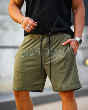 Saint Morta Kingdom Basketball Shorts Army Green