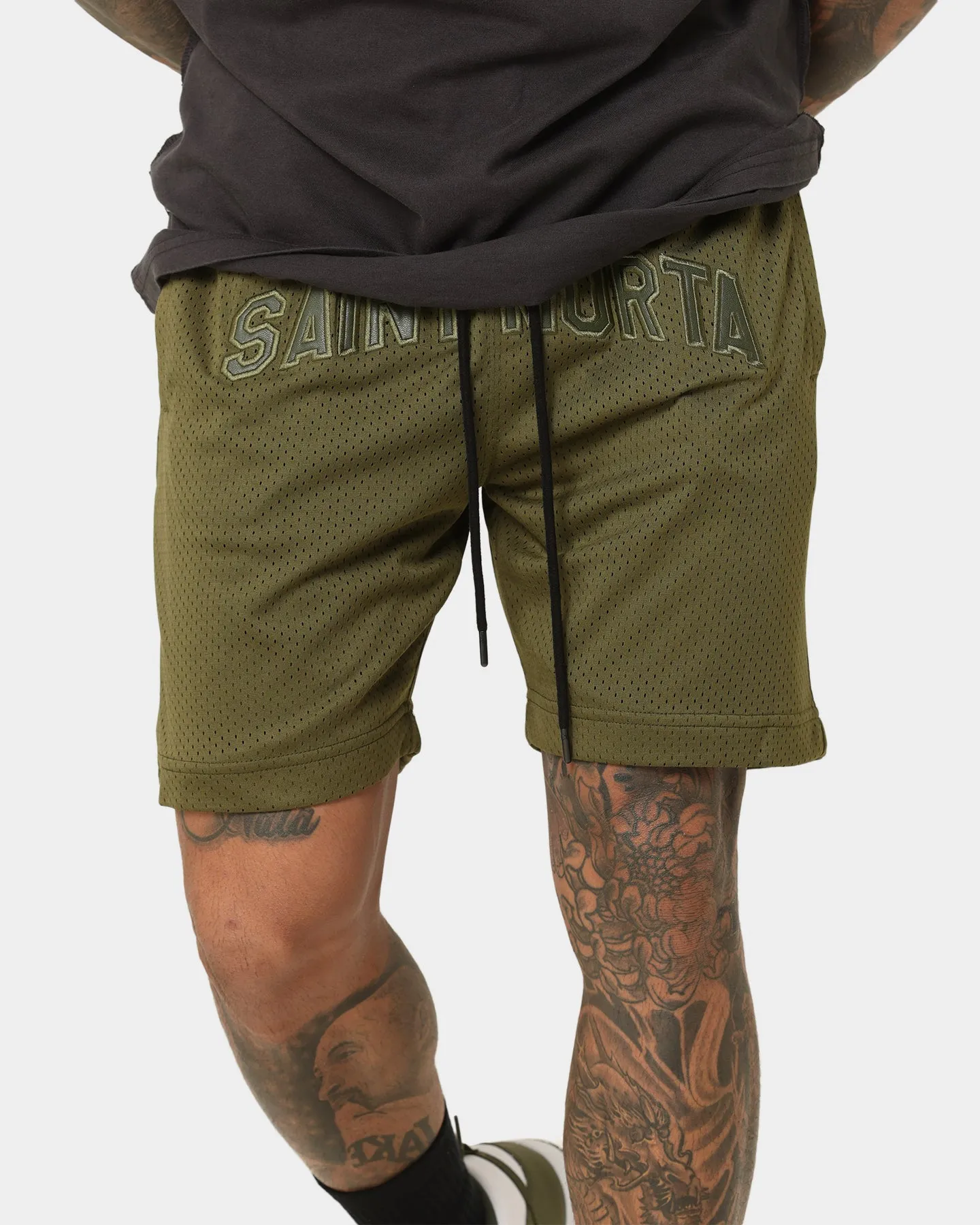 Saint Morta Kingdom Basketball Shorts Army Green