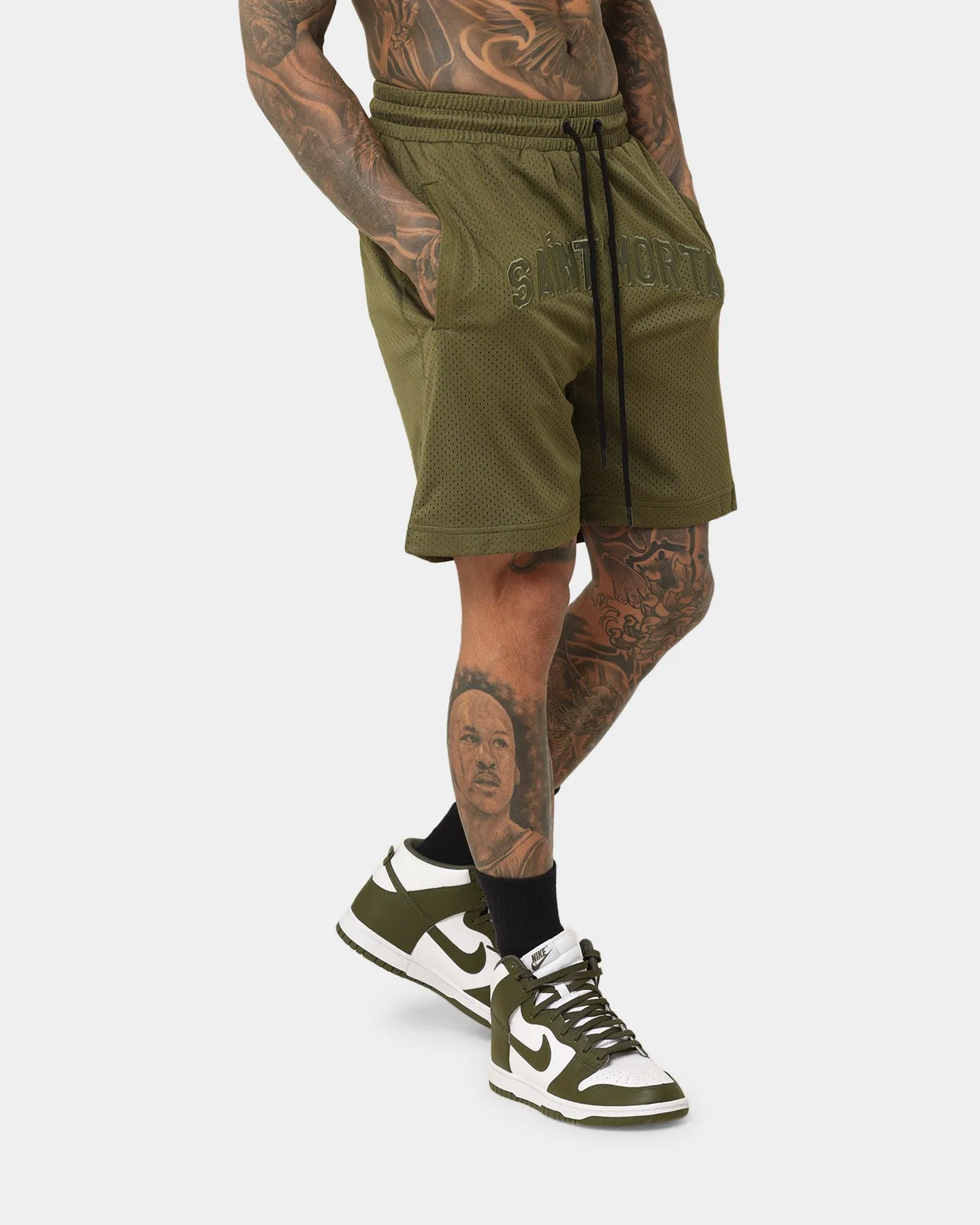 Saint Morta Kingdom Basketball Shorts Army Green