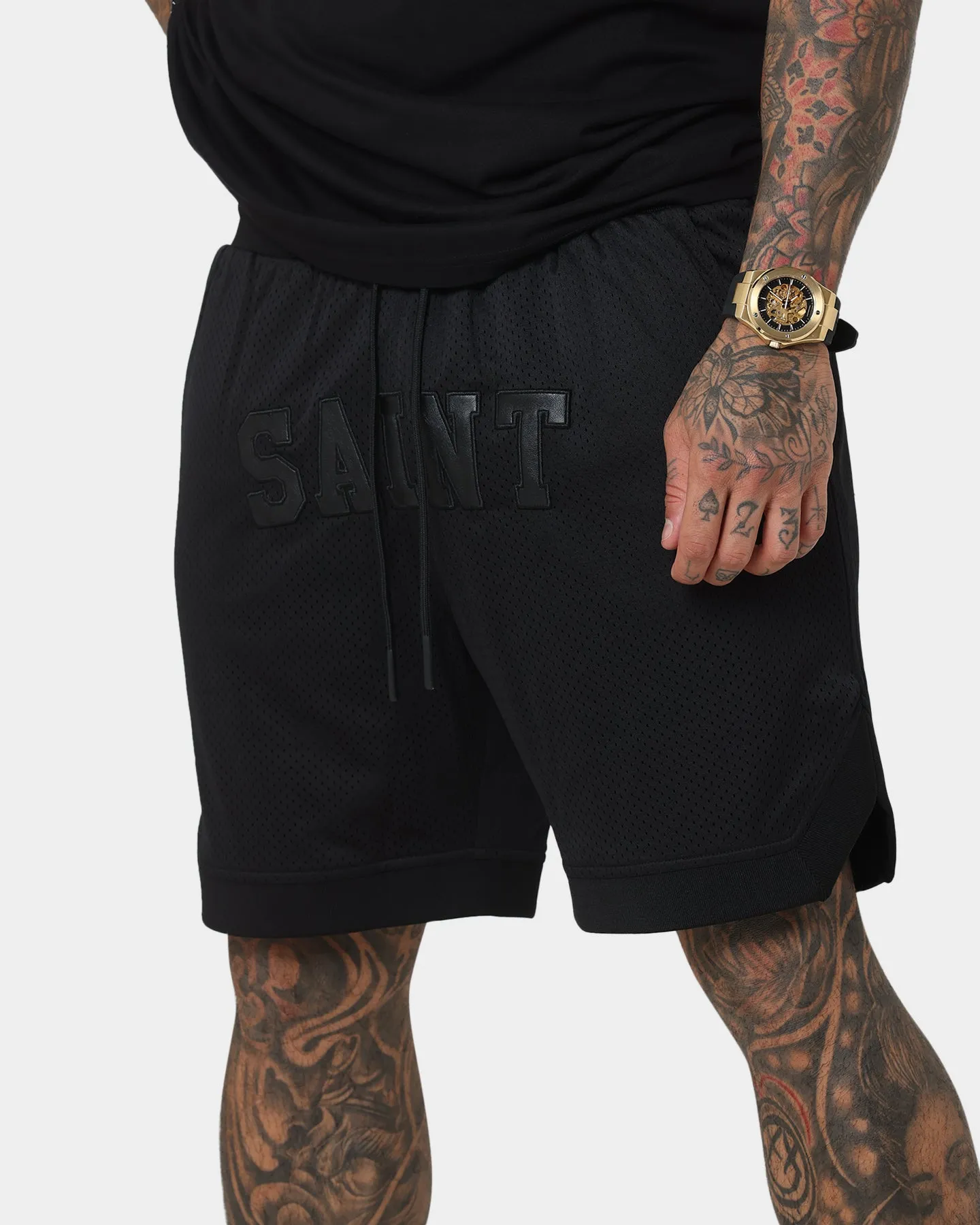 Saint Morta Workshop Basketball Shorts Black/Black