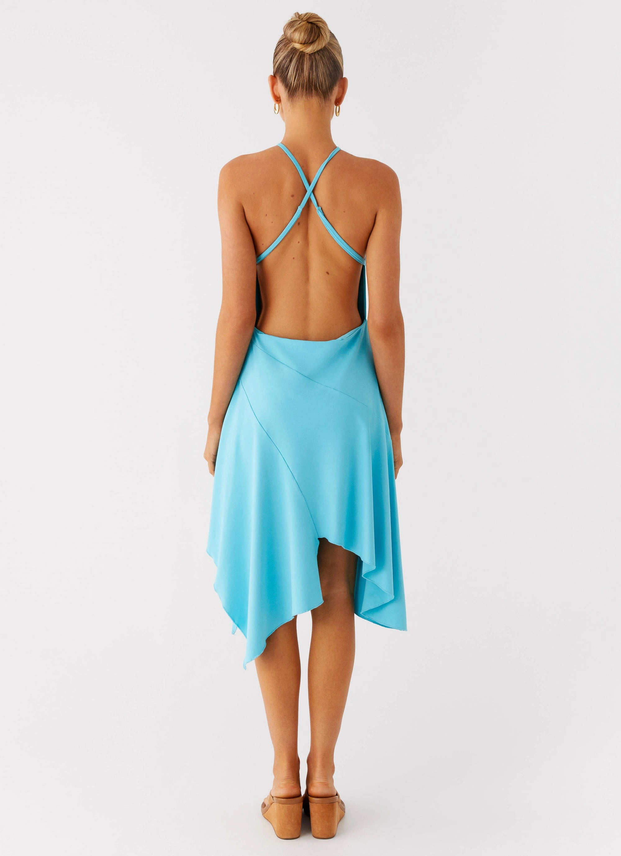 Salt Kiss Midi Dress - Turquoise Formal Look