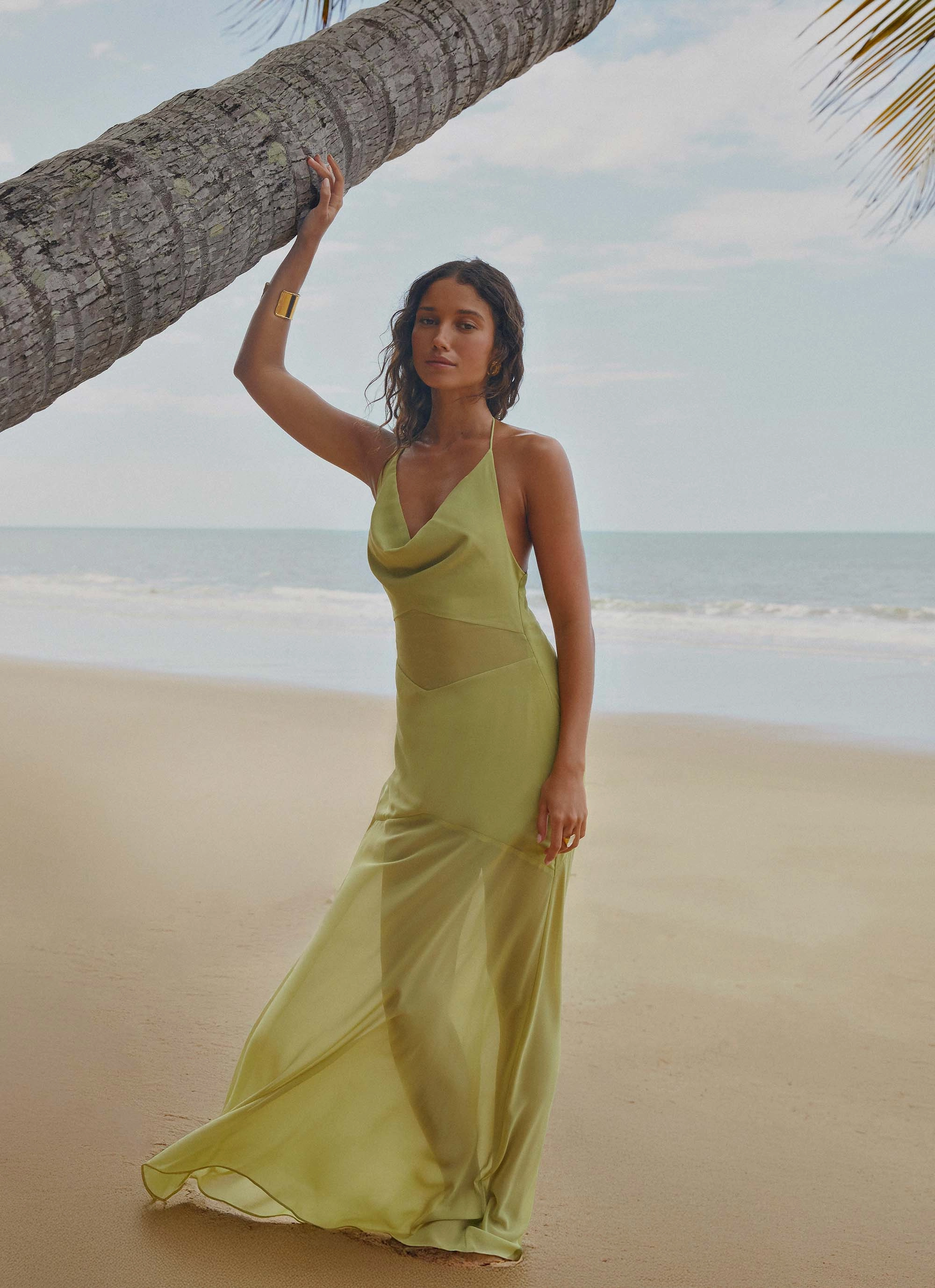 Unisex Option Samoa Maxi Dress - Lime
