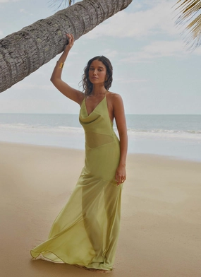 Unisex Option Samoa Maxi Dress - Lime