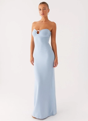 Samson Knit Maxi Dress - Blue Edgy-Look