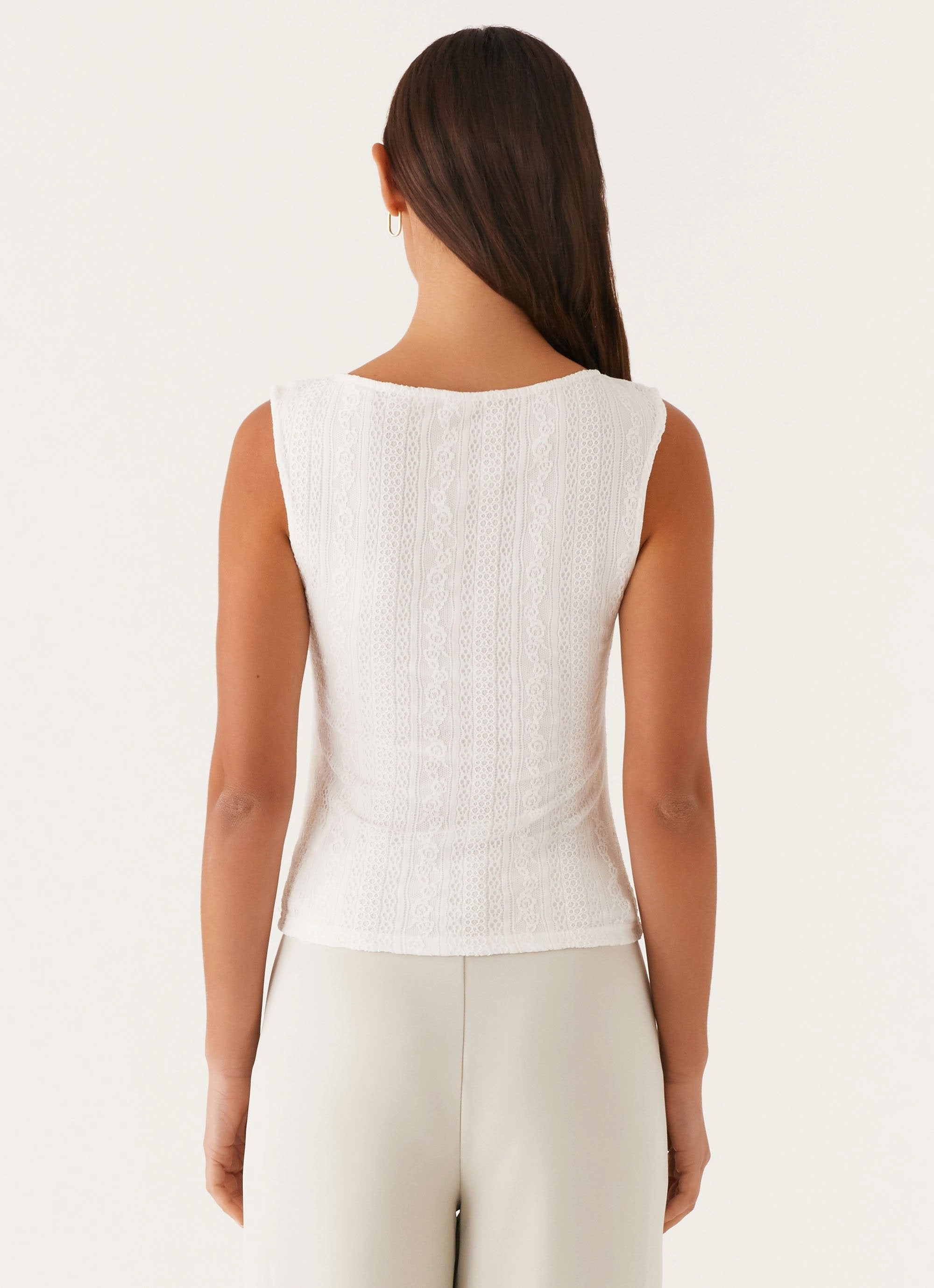 Multipurpose Design Sandi Tank Top - White