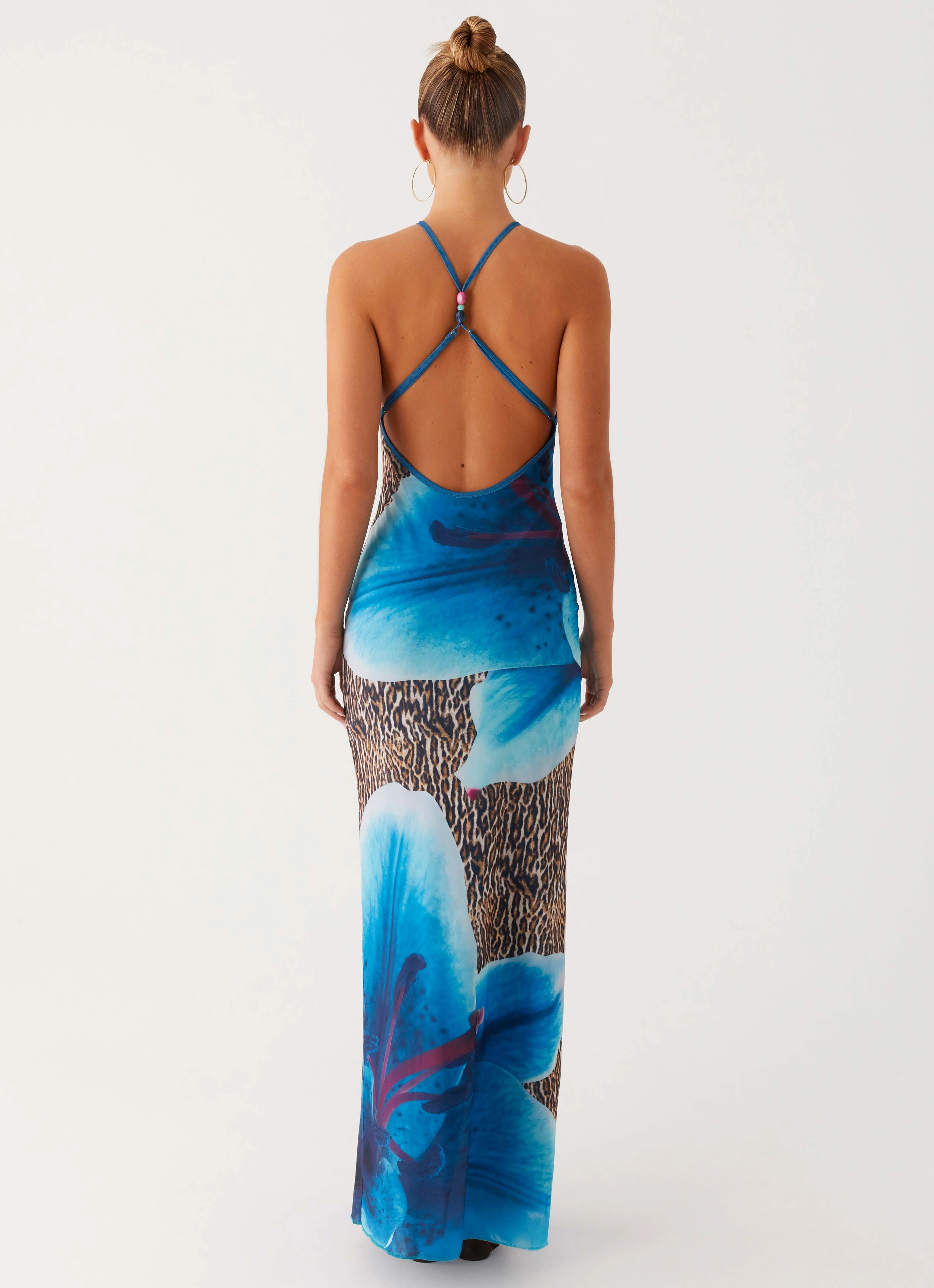 Sandy Siren Maxi Dress - Cheetah Floral Sharp Fit Soft Outfit
