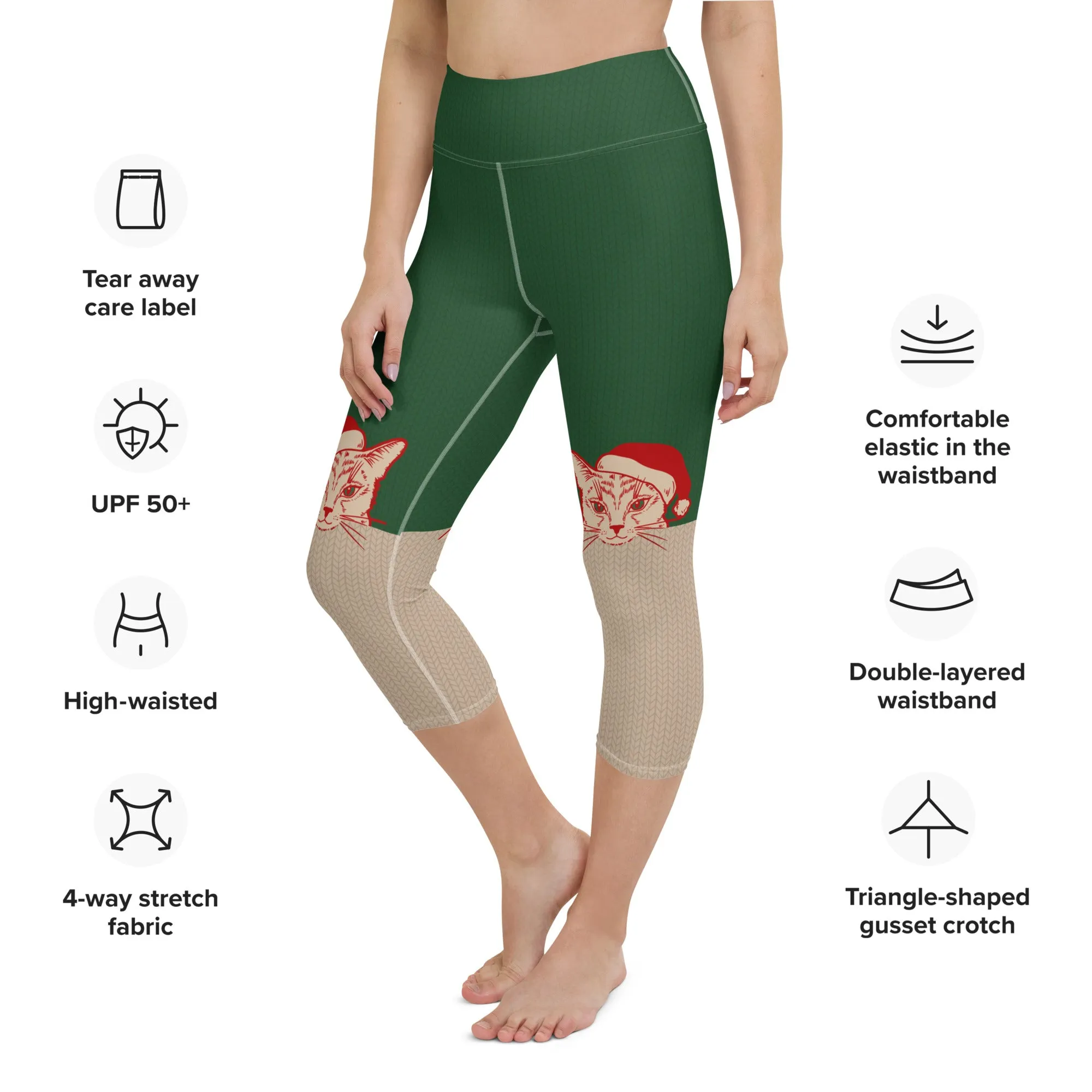 Santa Cat Yoga Capris