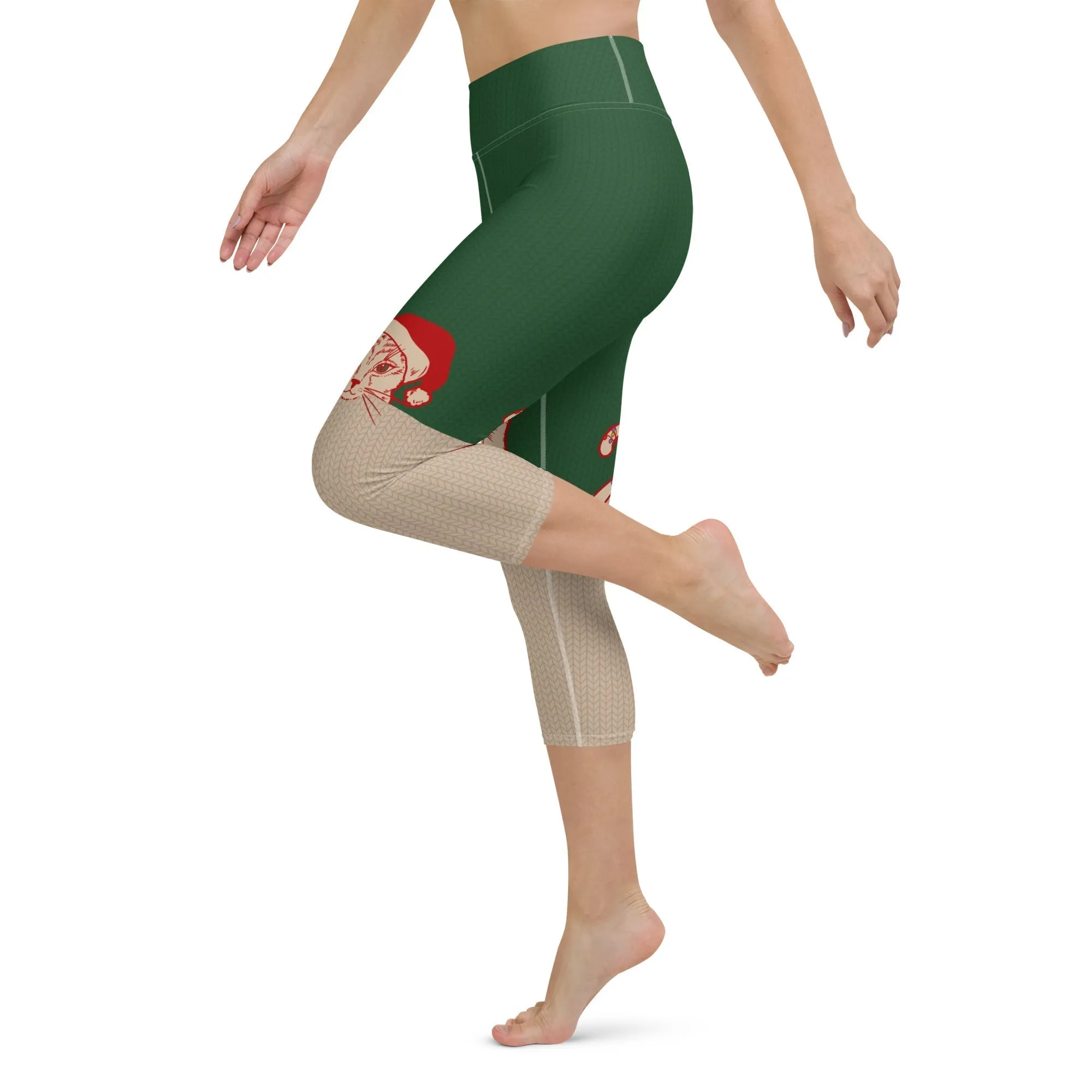 Santa Cat Yoga Capris