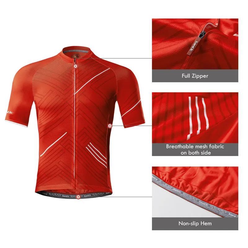 Santic Gelato Red Jersey & Iger Ⅱ Black Short Set